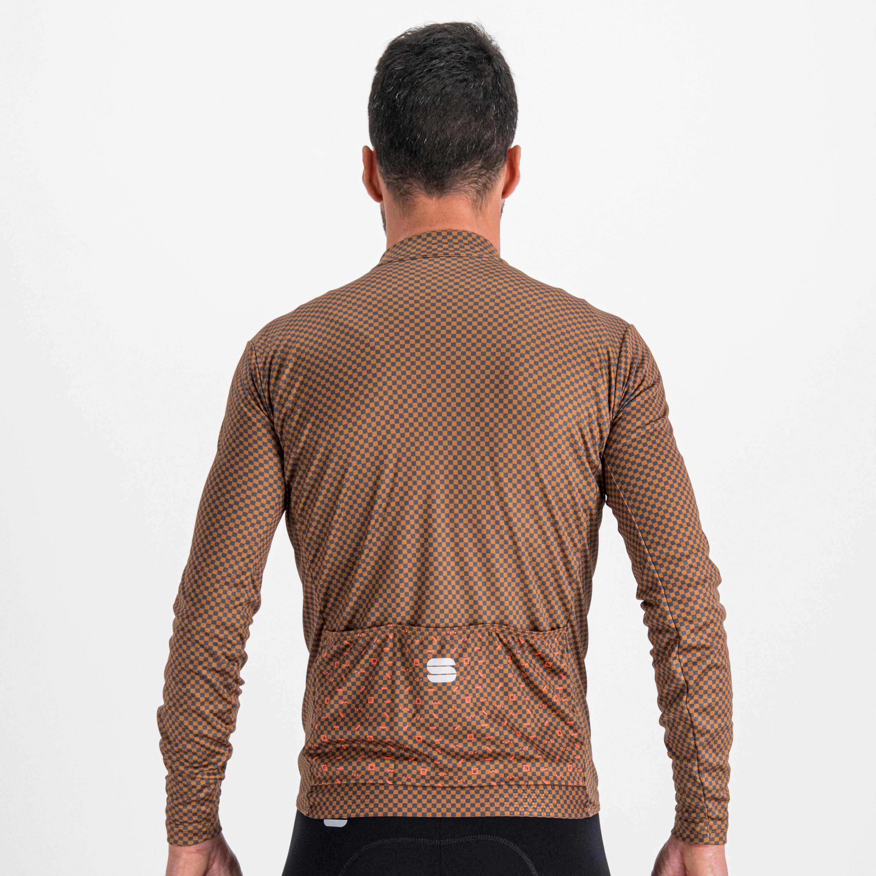 Checkmate thermal jersey - leather anthracite pompelmo - sportful