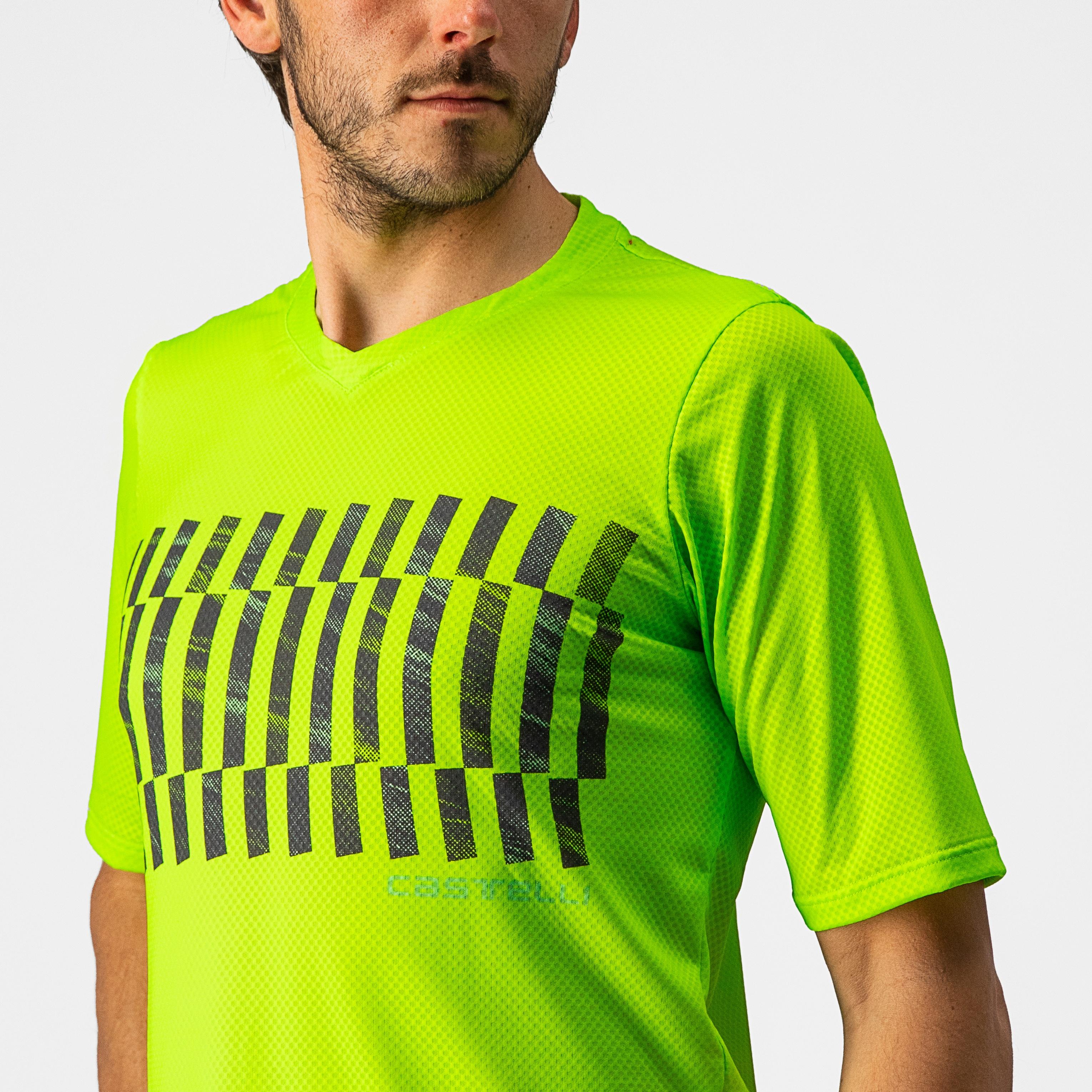 Trail tech tee - electric lime/dark lime - castelli