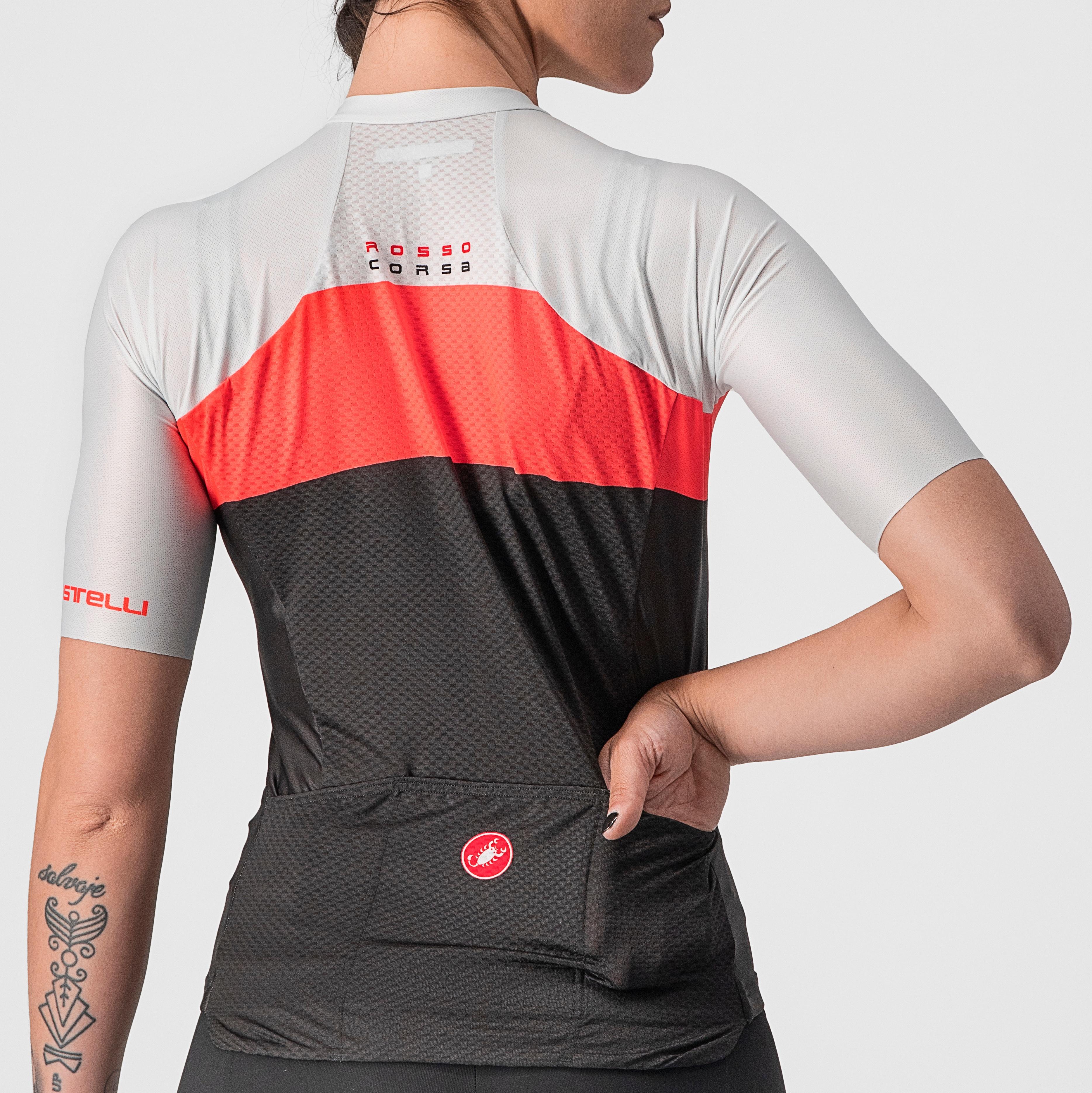 Aero pro w jersey - light black/brilliant pink-sil - castelli