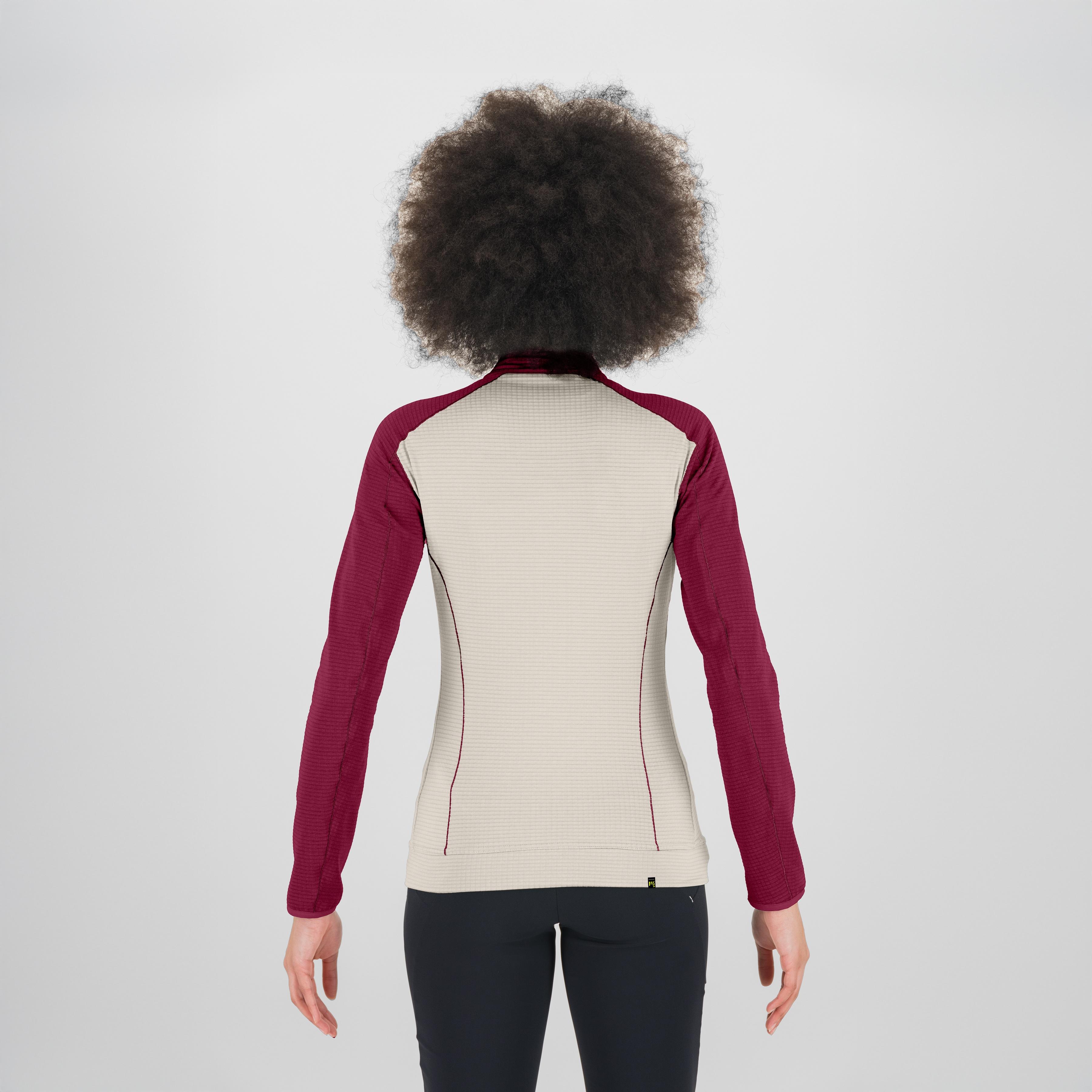 Ambrizzola w full zip - pristine/beet red - karpos