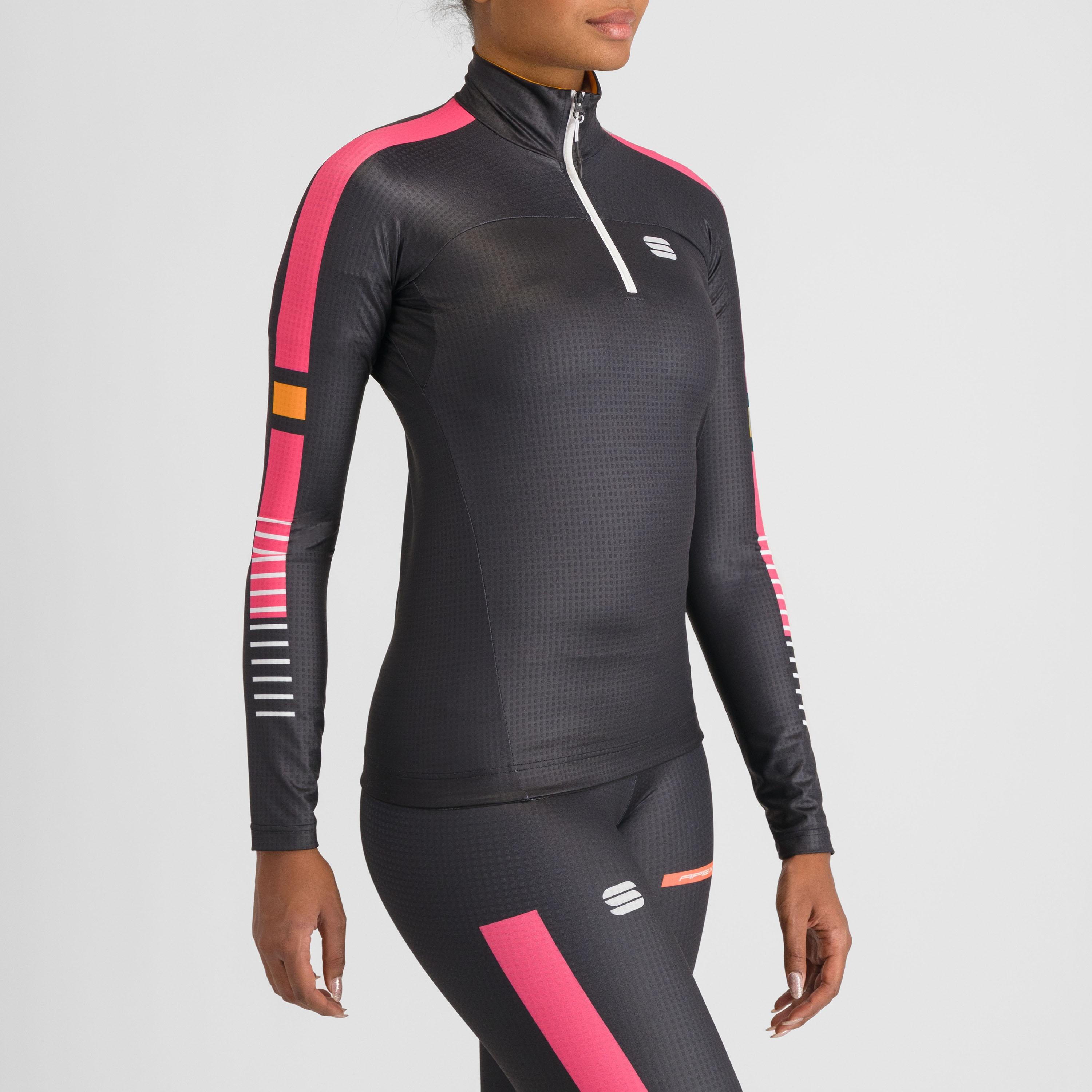 Apex w jersey - black/raspberry pink - sportful