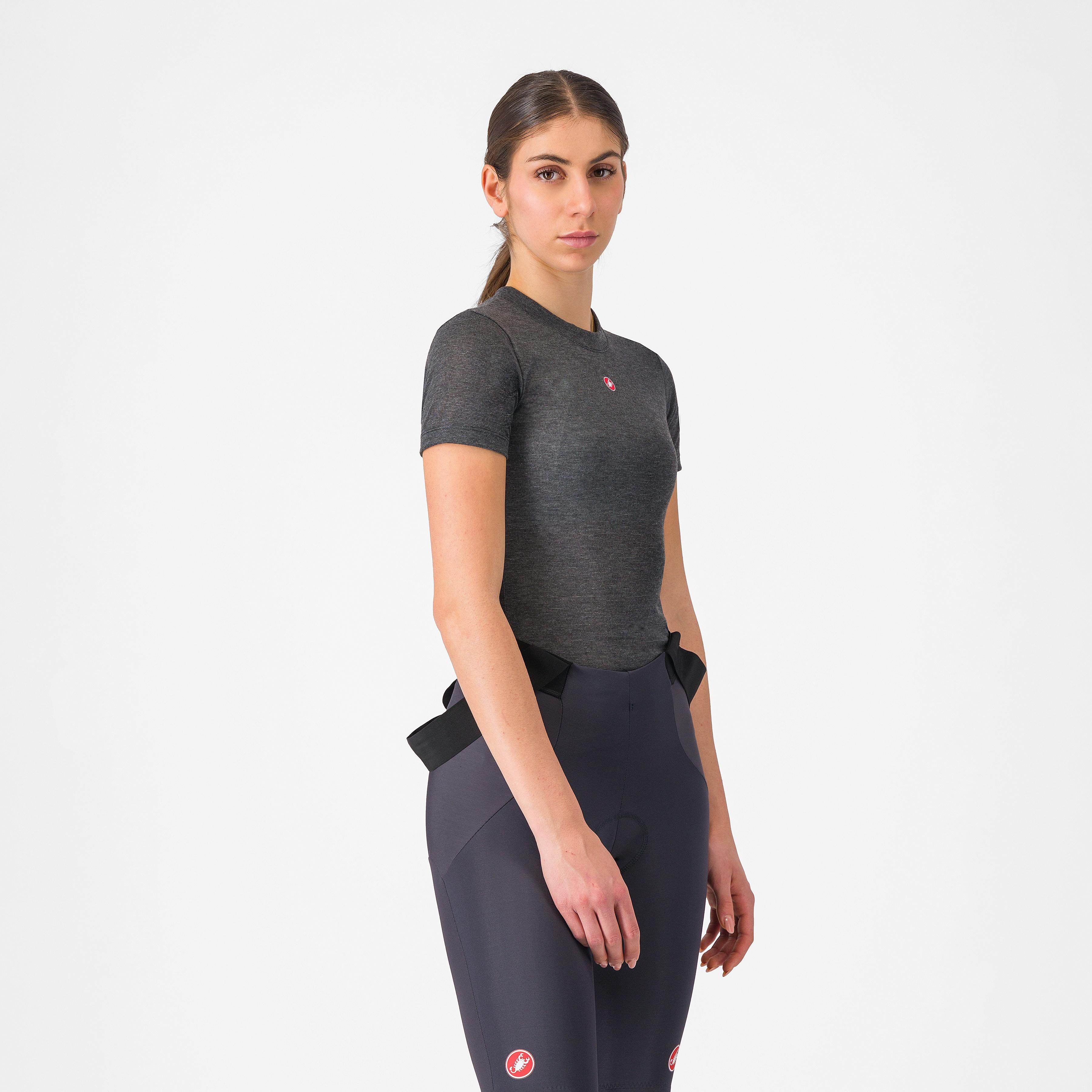 Medio base layer w short sleeve - melange gray - castelli