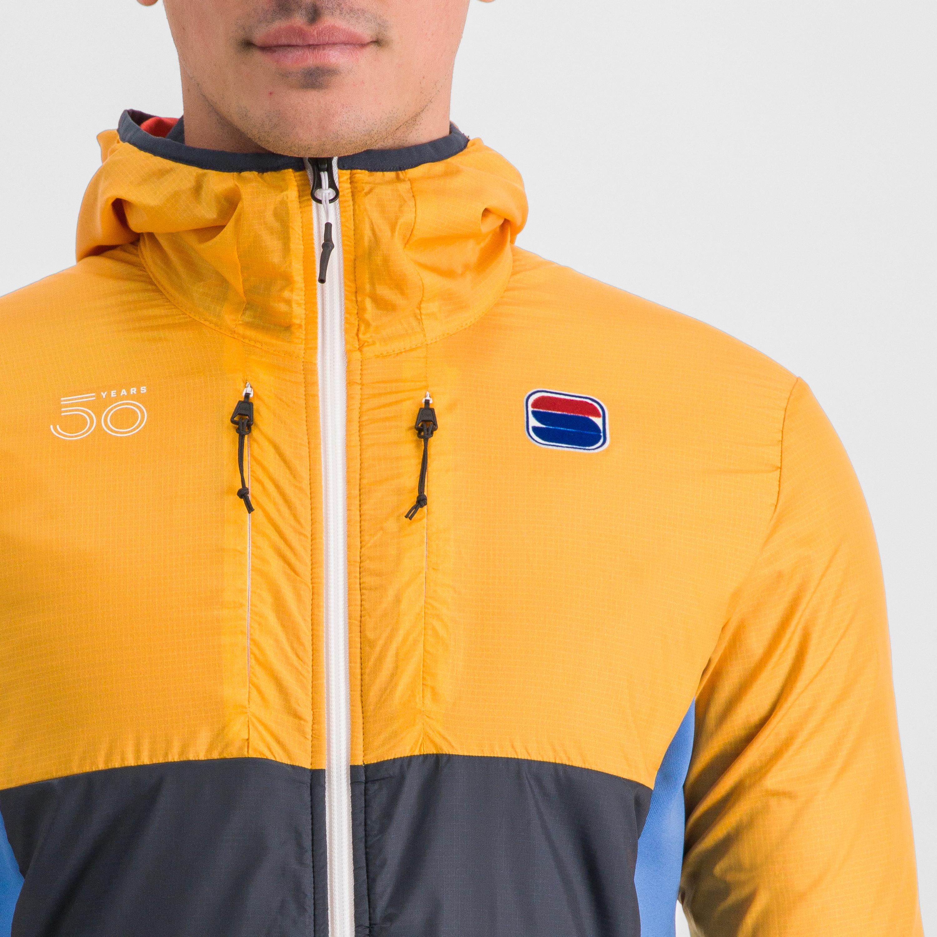 Anima cardio tech wind jacket - blue denim/yellow - sportful