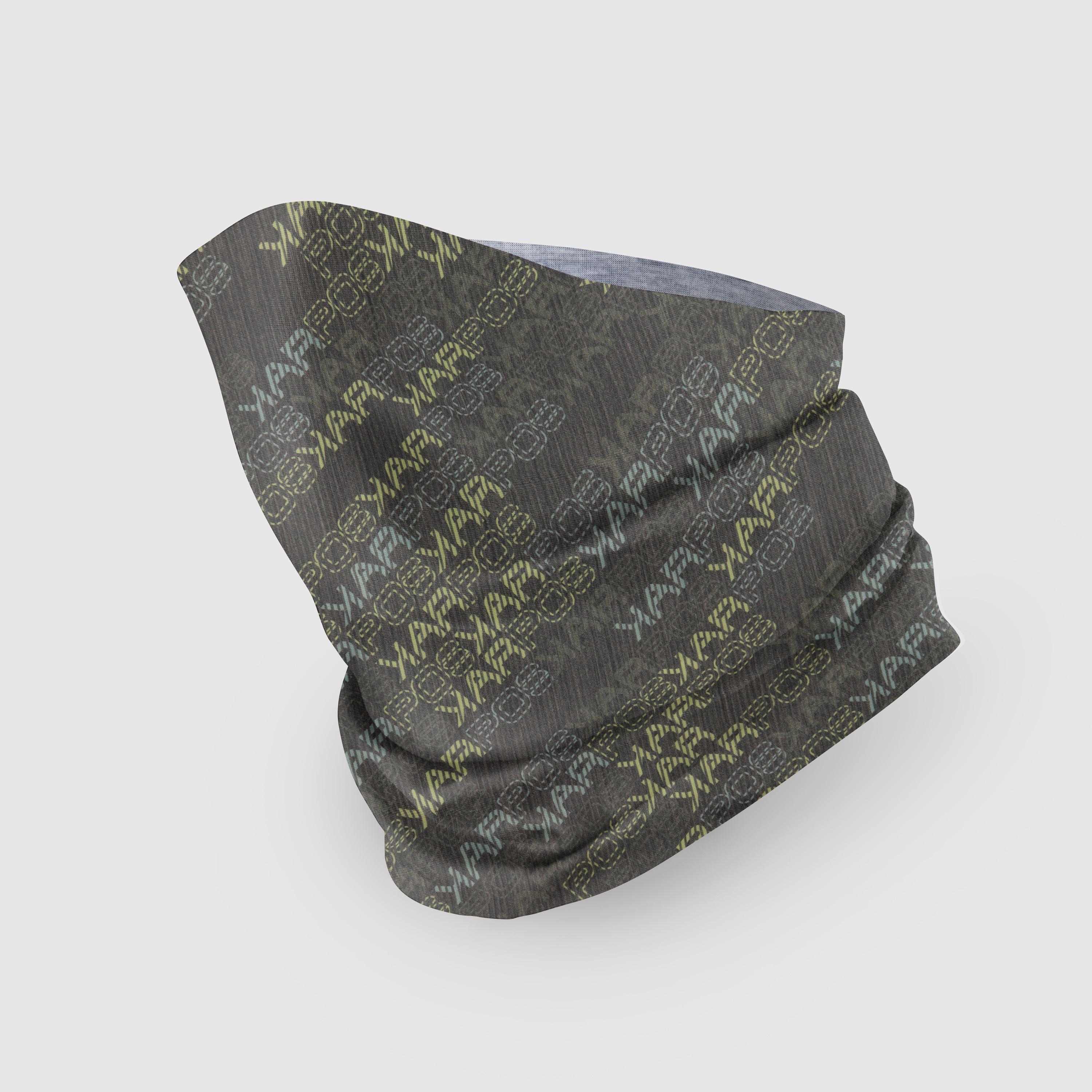 Coppolo merino neck warmer - black/smoke blue/tarragon - karpos