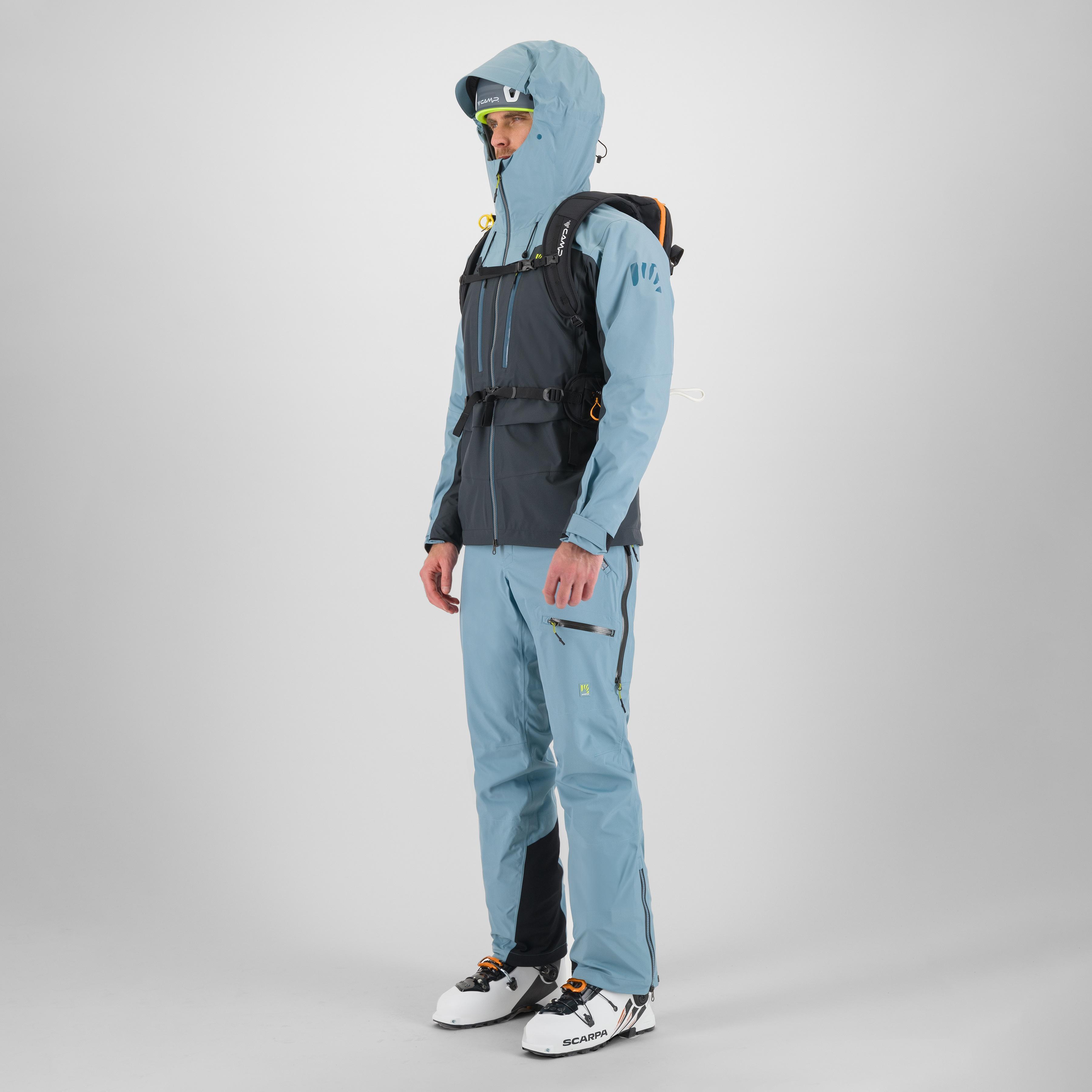 Midi shell jacket - woodl.gray/smoke blue - karpos