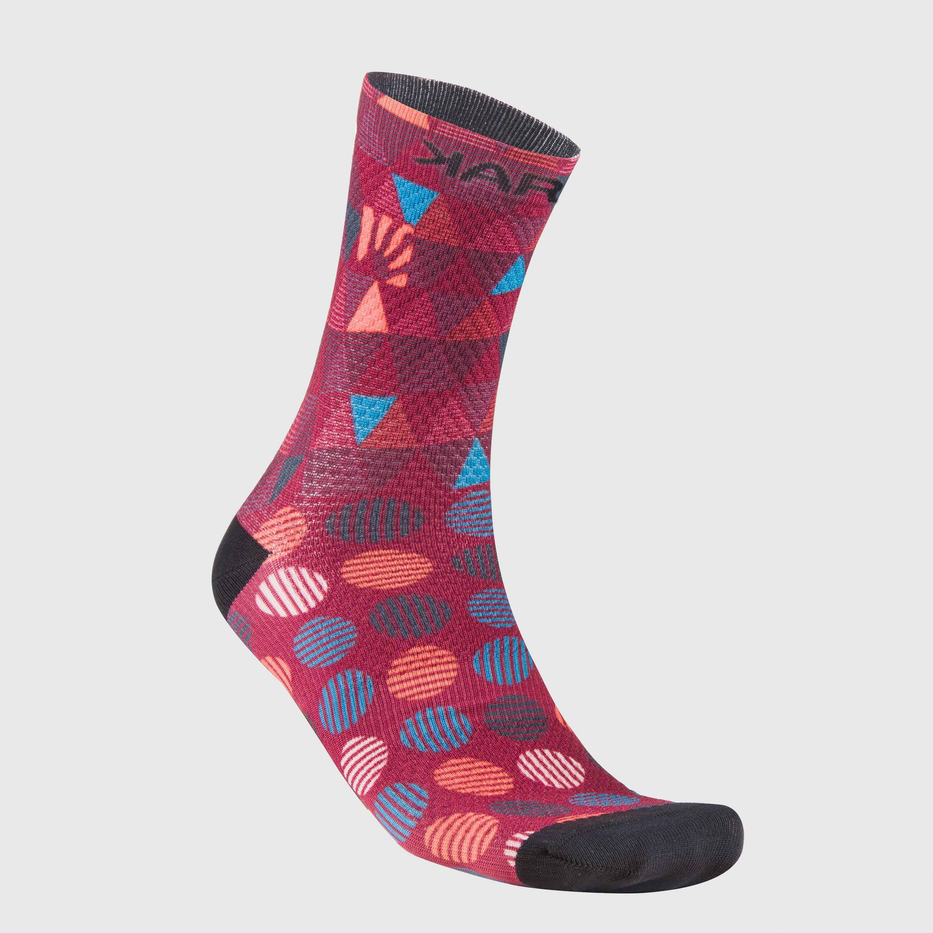 Spasso print socks - outer space pomegranate larksp - karpos