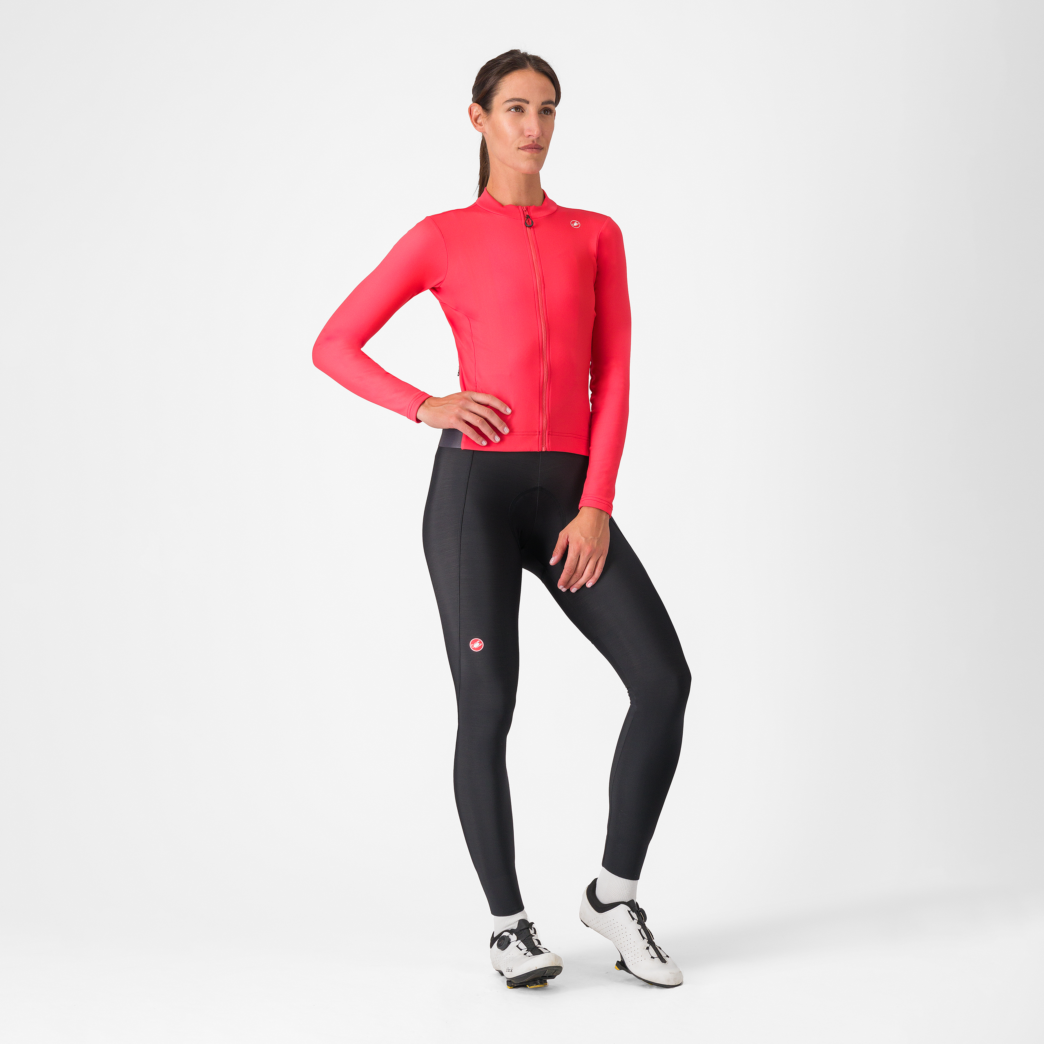 Espresso thermal w jersey - hibiscus/dark gray - castelli