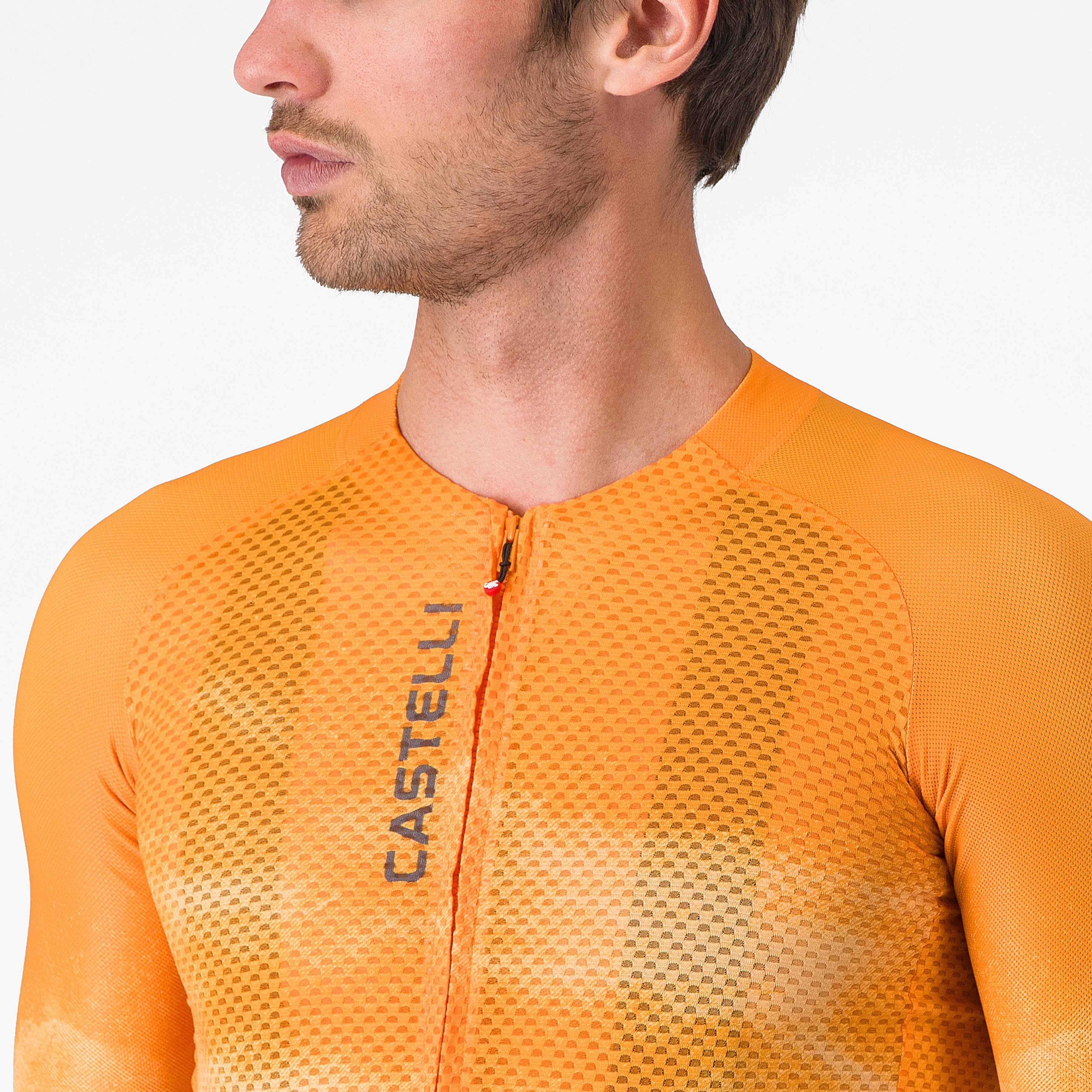 Climber's a/c jersey - vivid orange/smoky gray - castelli
