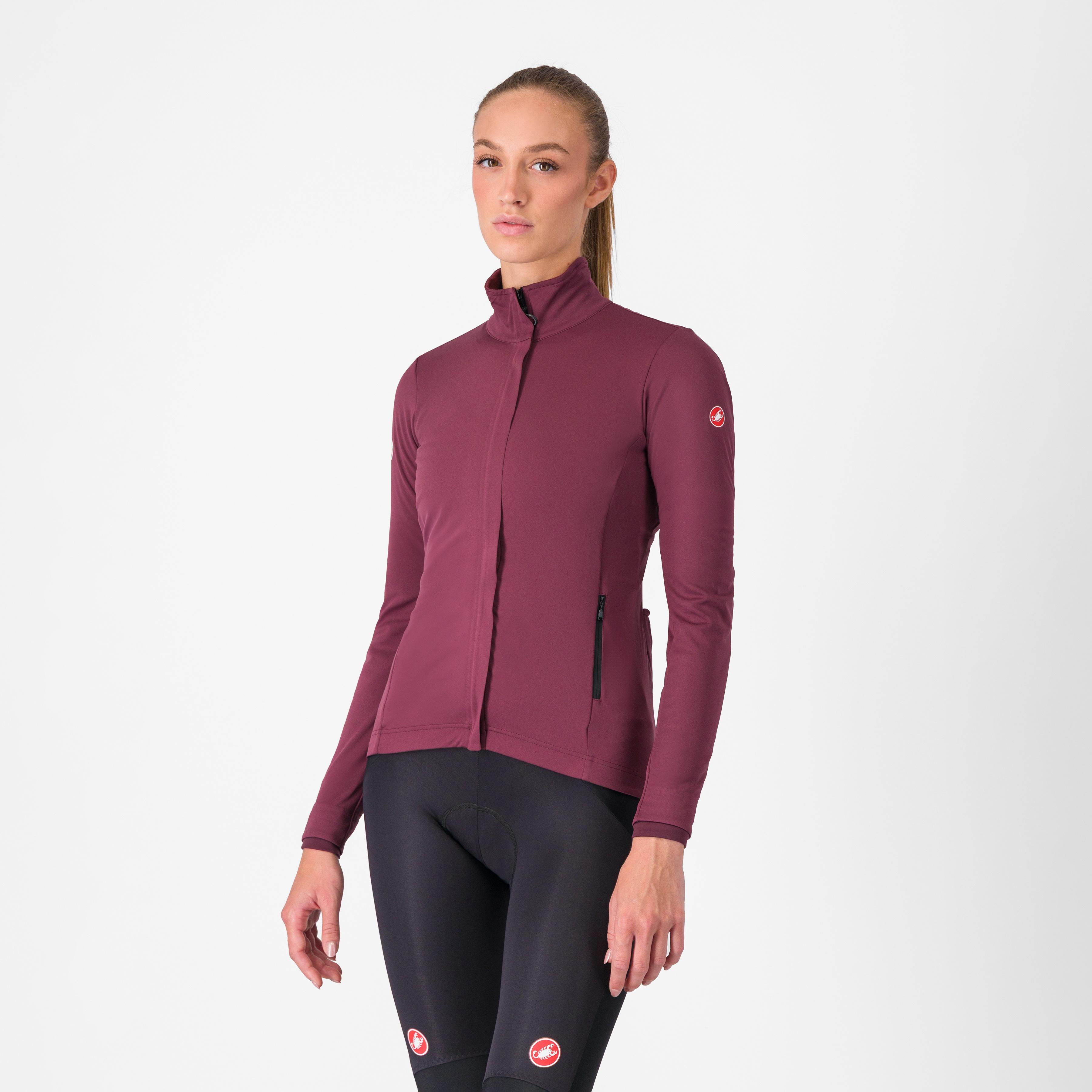 Alpha 150 w jacket - deep bordeaux/brilliant pink - castelli