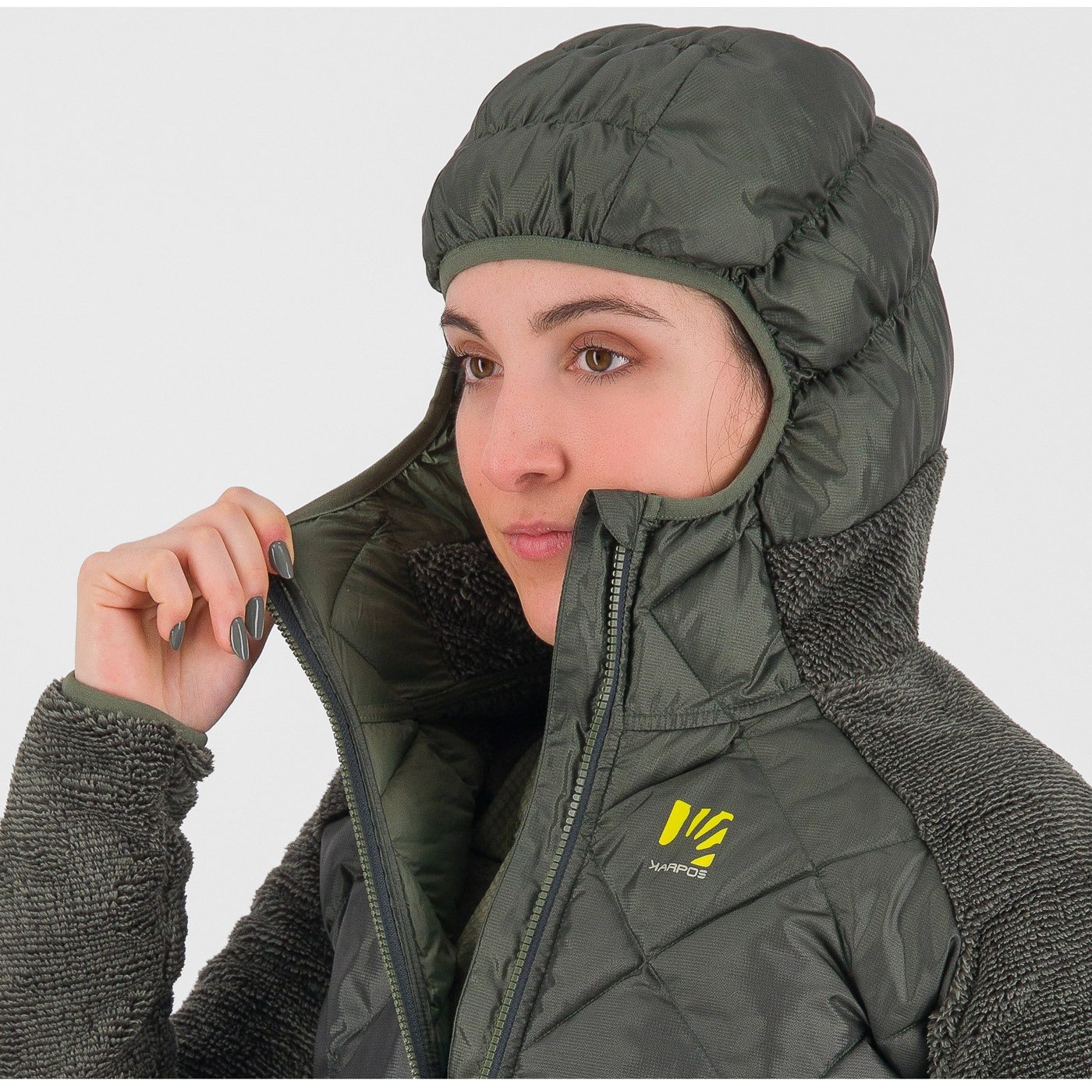 Smart w marmarole jacket - black sand/thyme - karpos