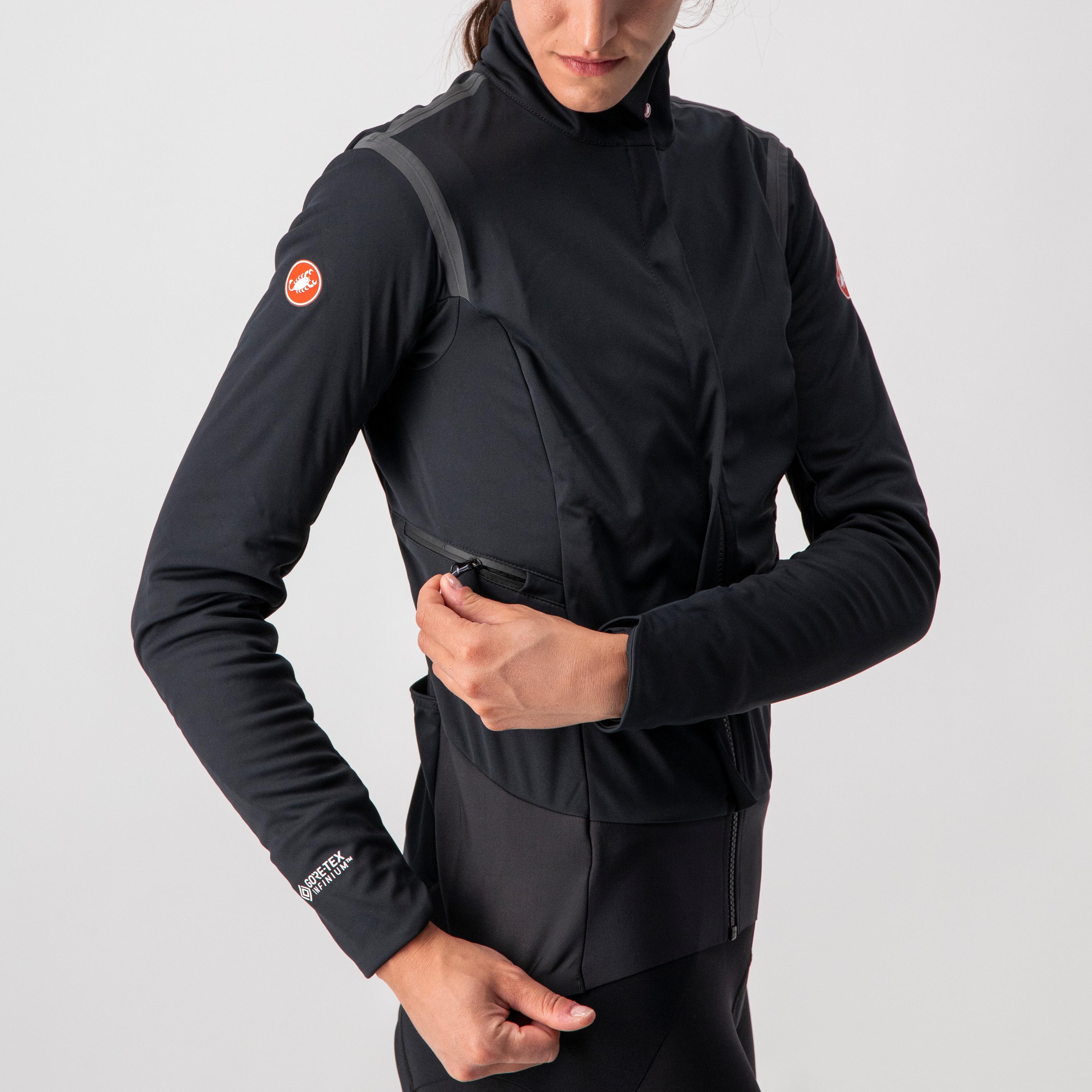 Alpha ros 2 w jacket - light black/black reflex-brill - castelli