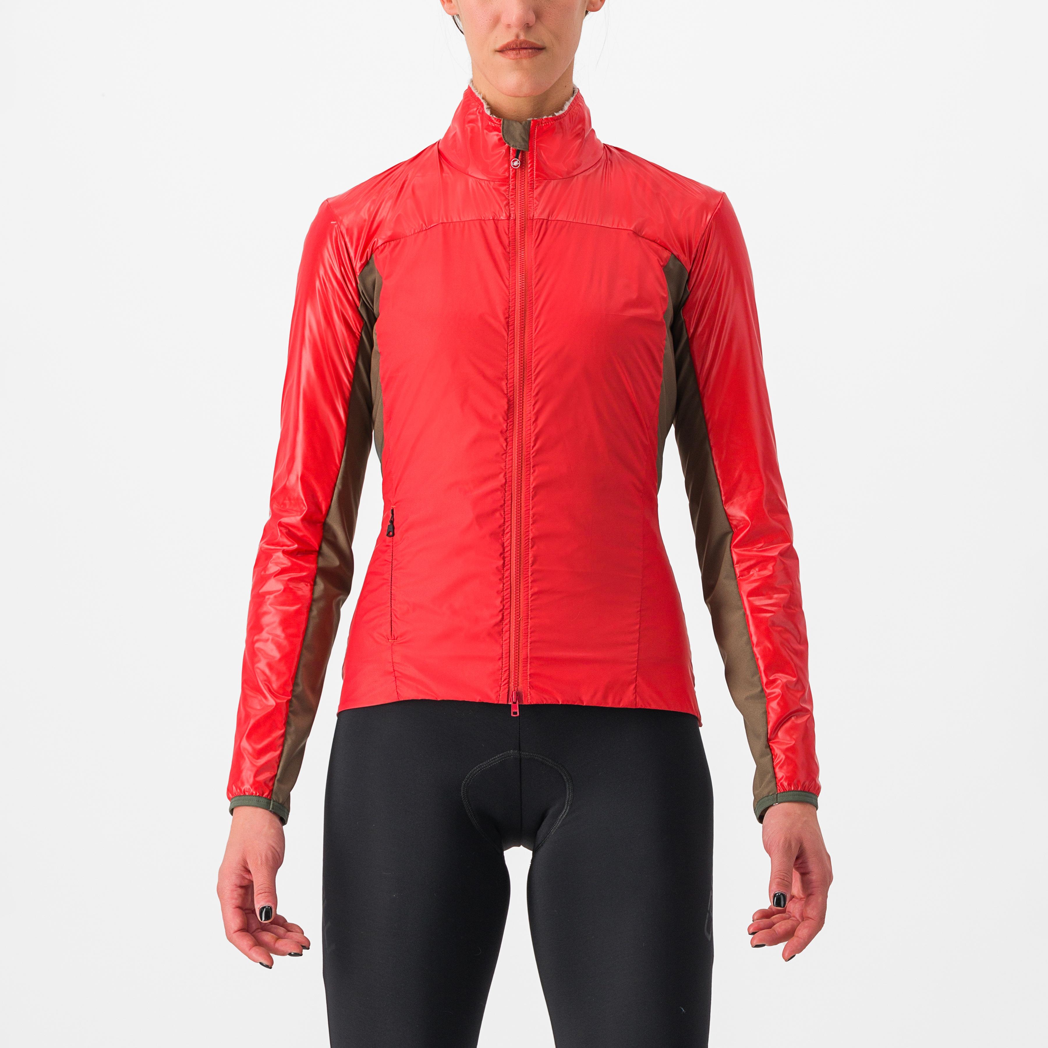 Unlimited 2 w puffy jacket - mineral red/silver gray - castelli