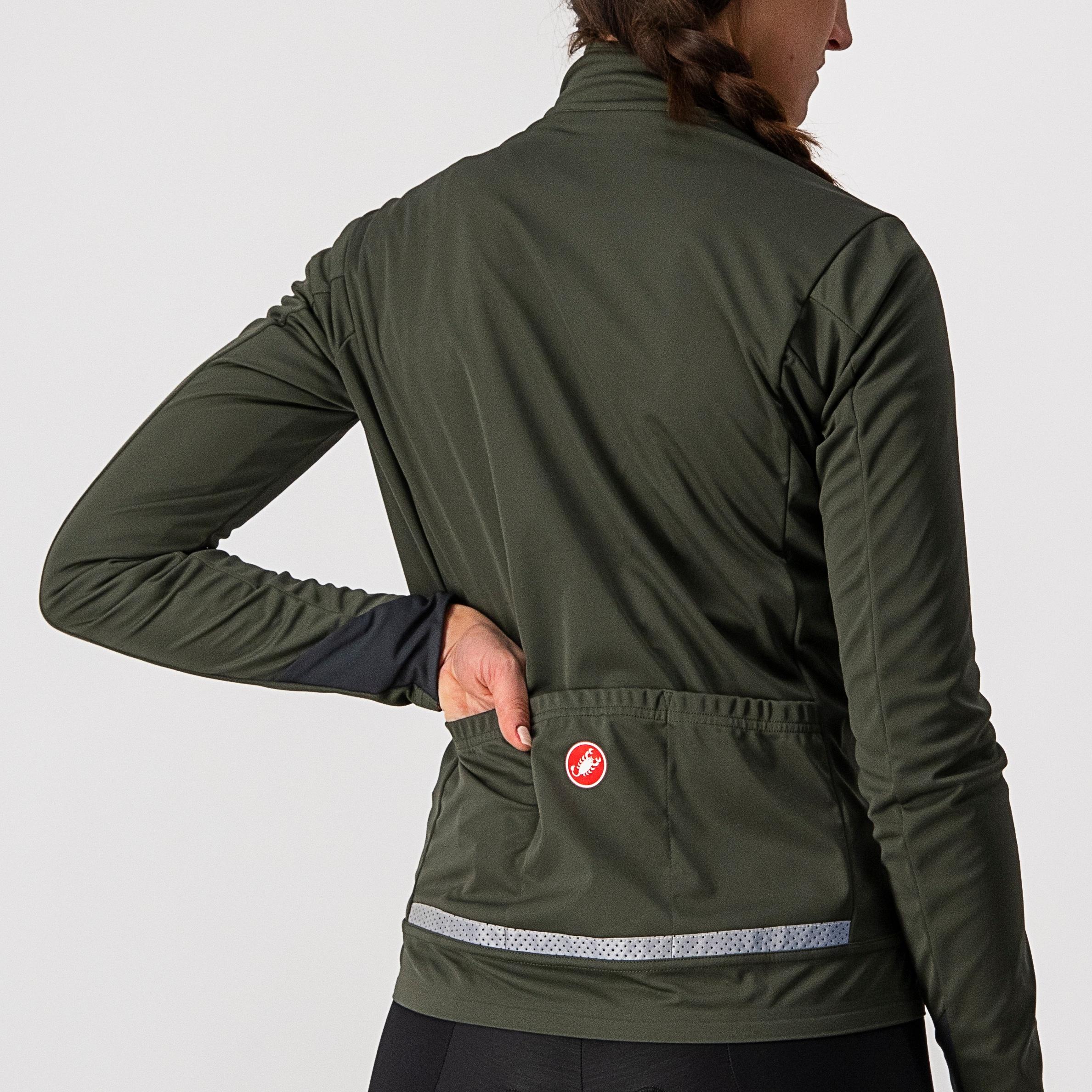 Go w jacket - military green/fiery red/saffr - castelli