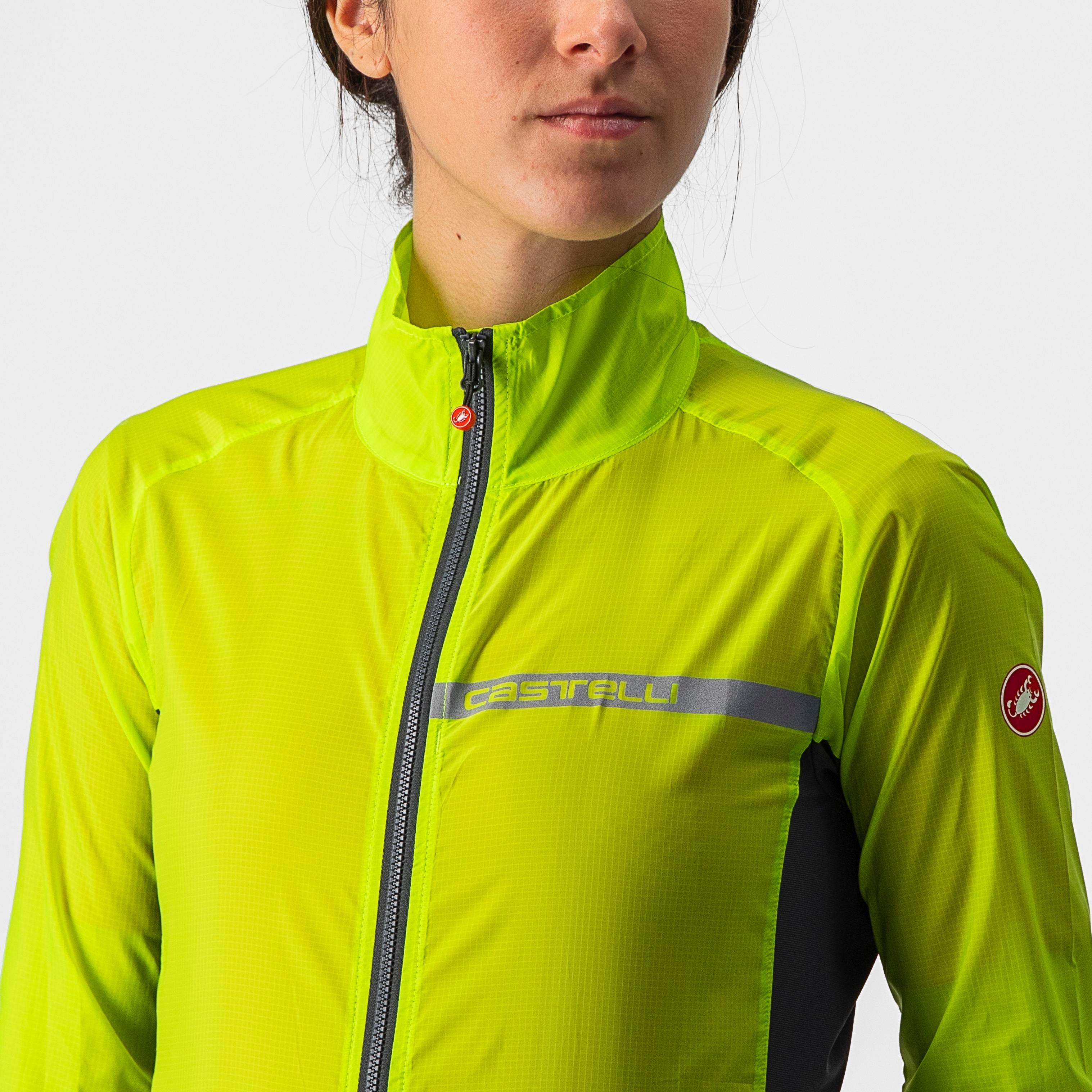 Squadra stretch w jacket - electric lime/dark gray - castelli