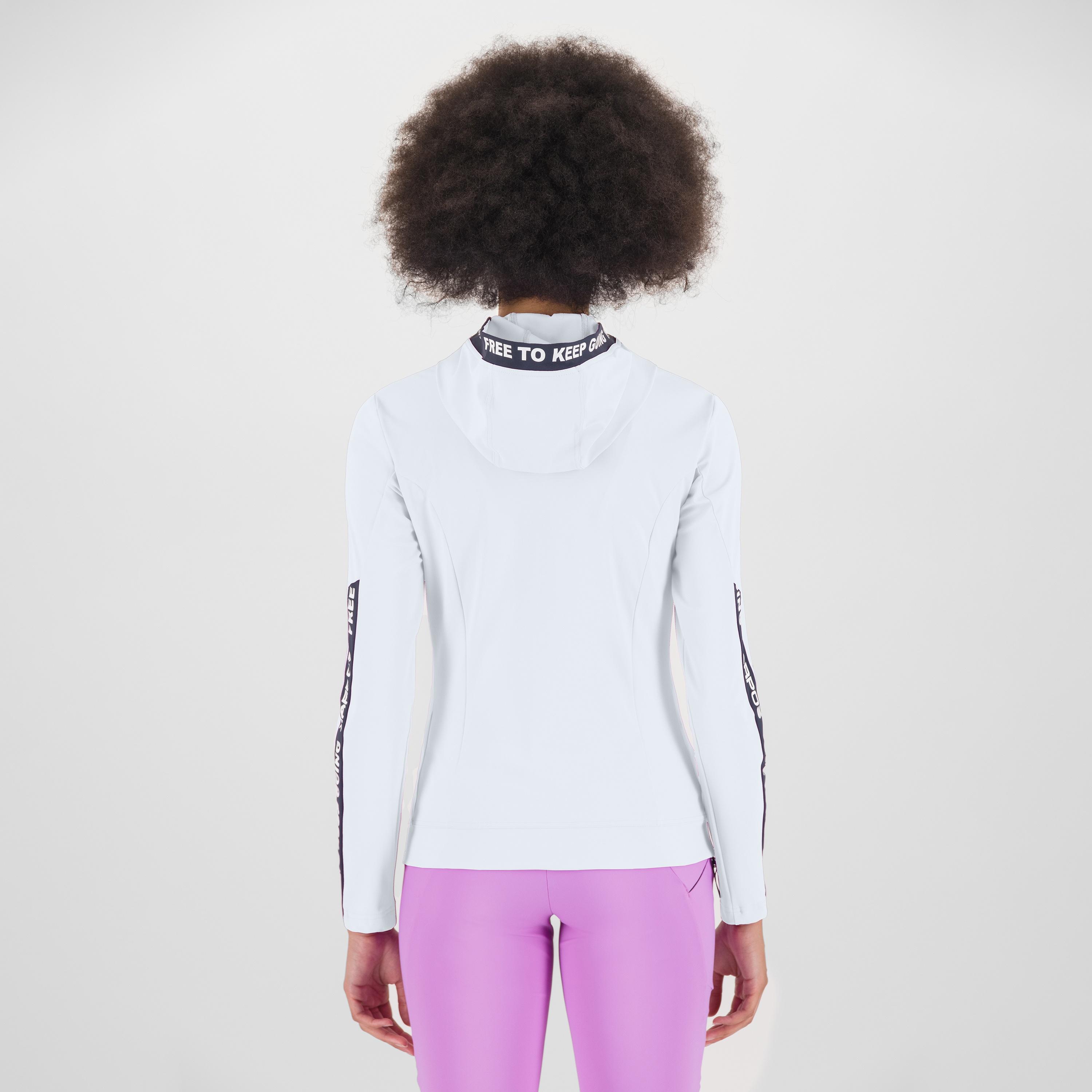 Easyfrizz w full-zip hoodie - bright white/ombre blue - karpos