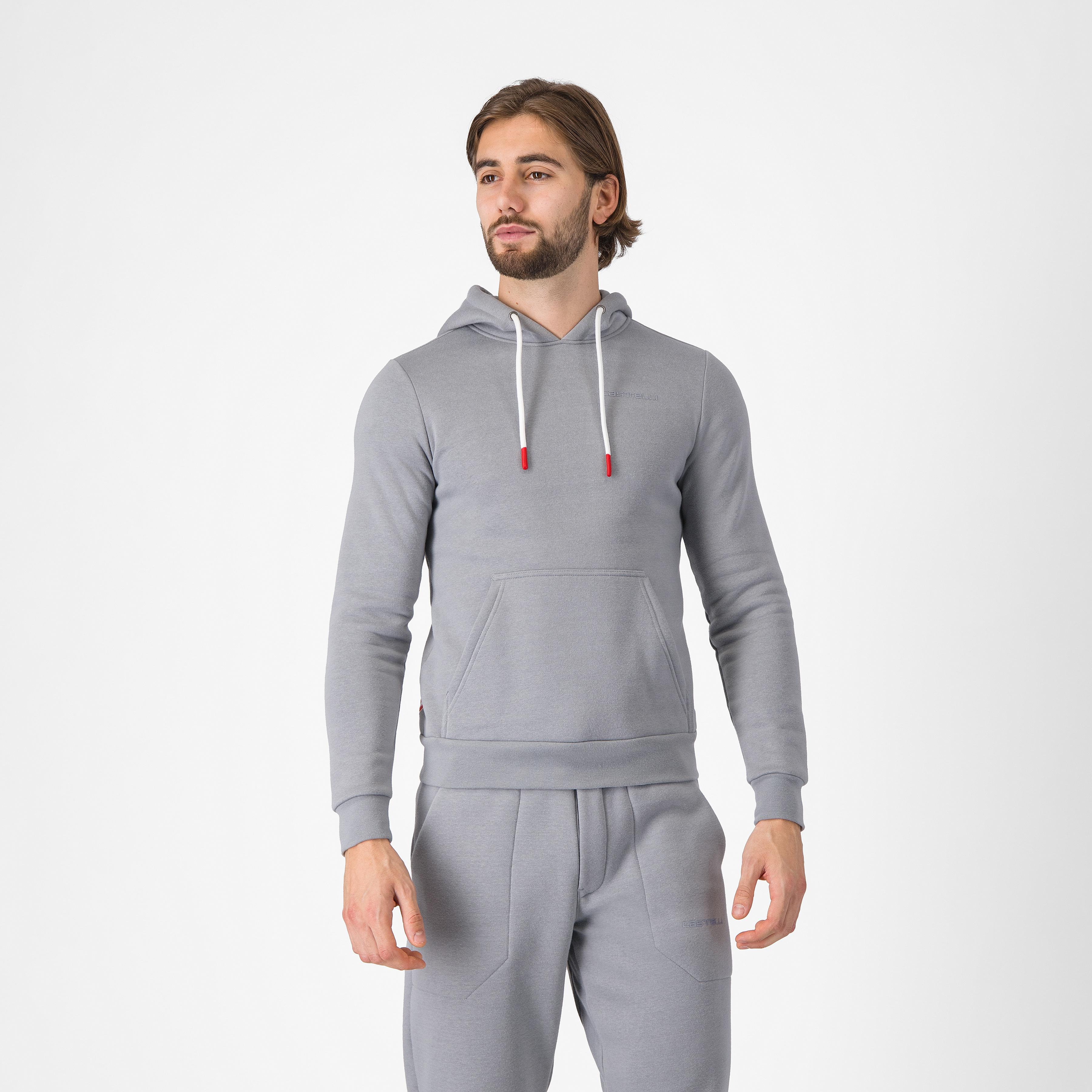 Classico hoodie - cool gray 8c - castelli