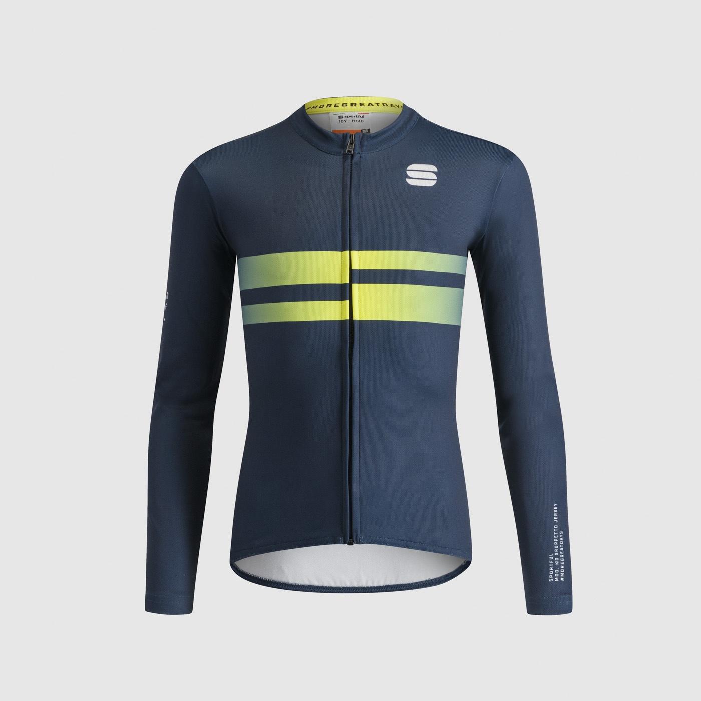 Kid gruppetto thermal jersey - galaxy blue - sportful