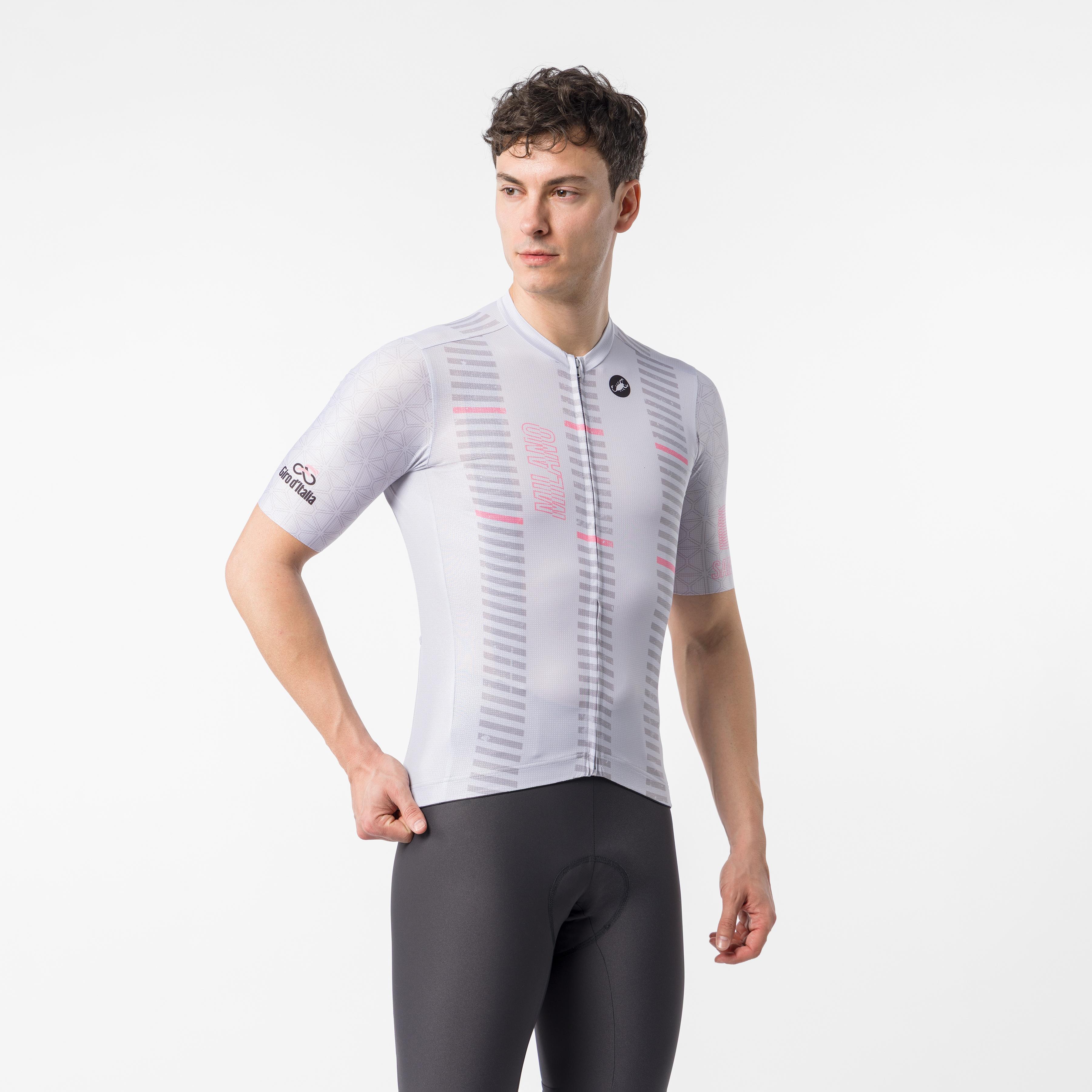 #giro109 milan jersey - silver gray/rosa giro - castelli