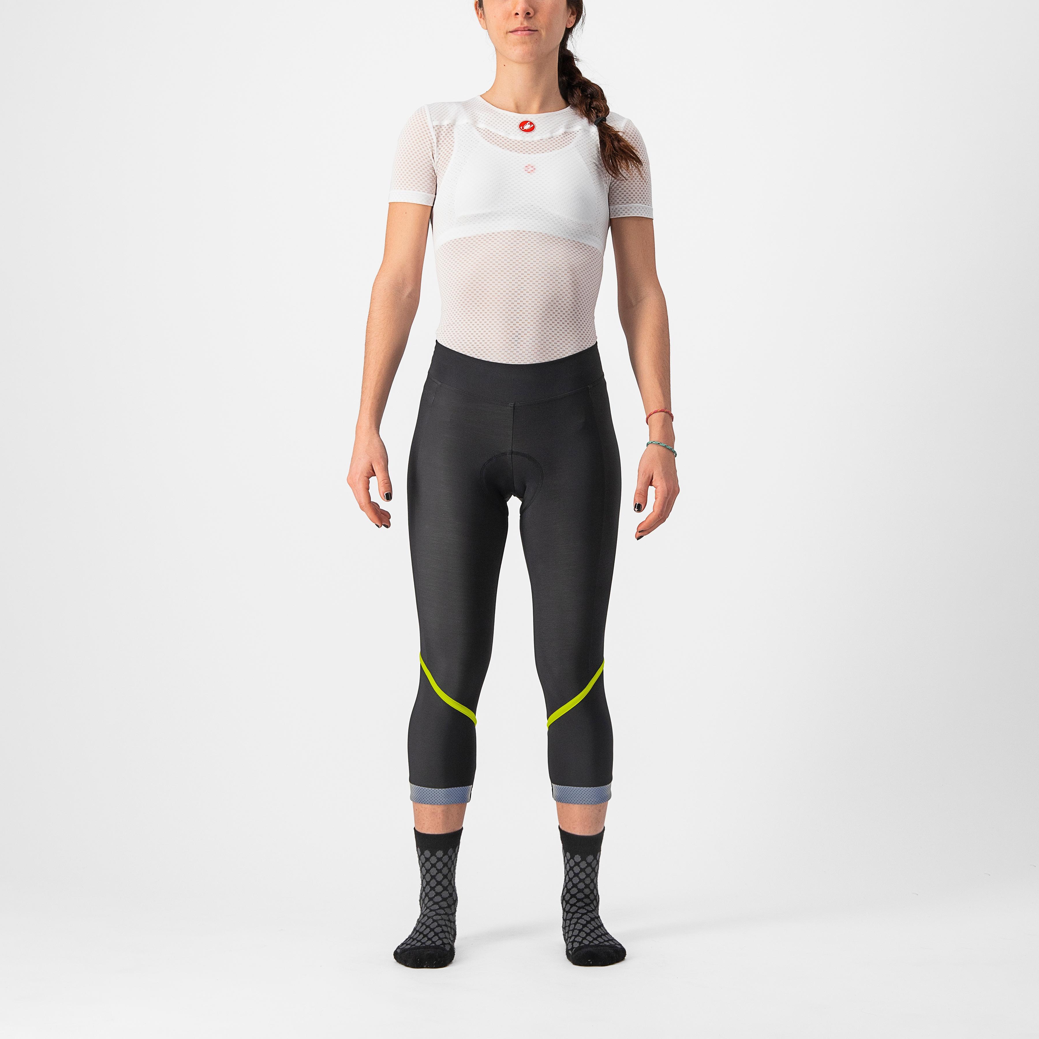 Velocissima thermal knicker - black/electric lime-silver ref - castelli