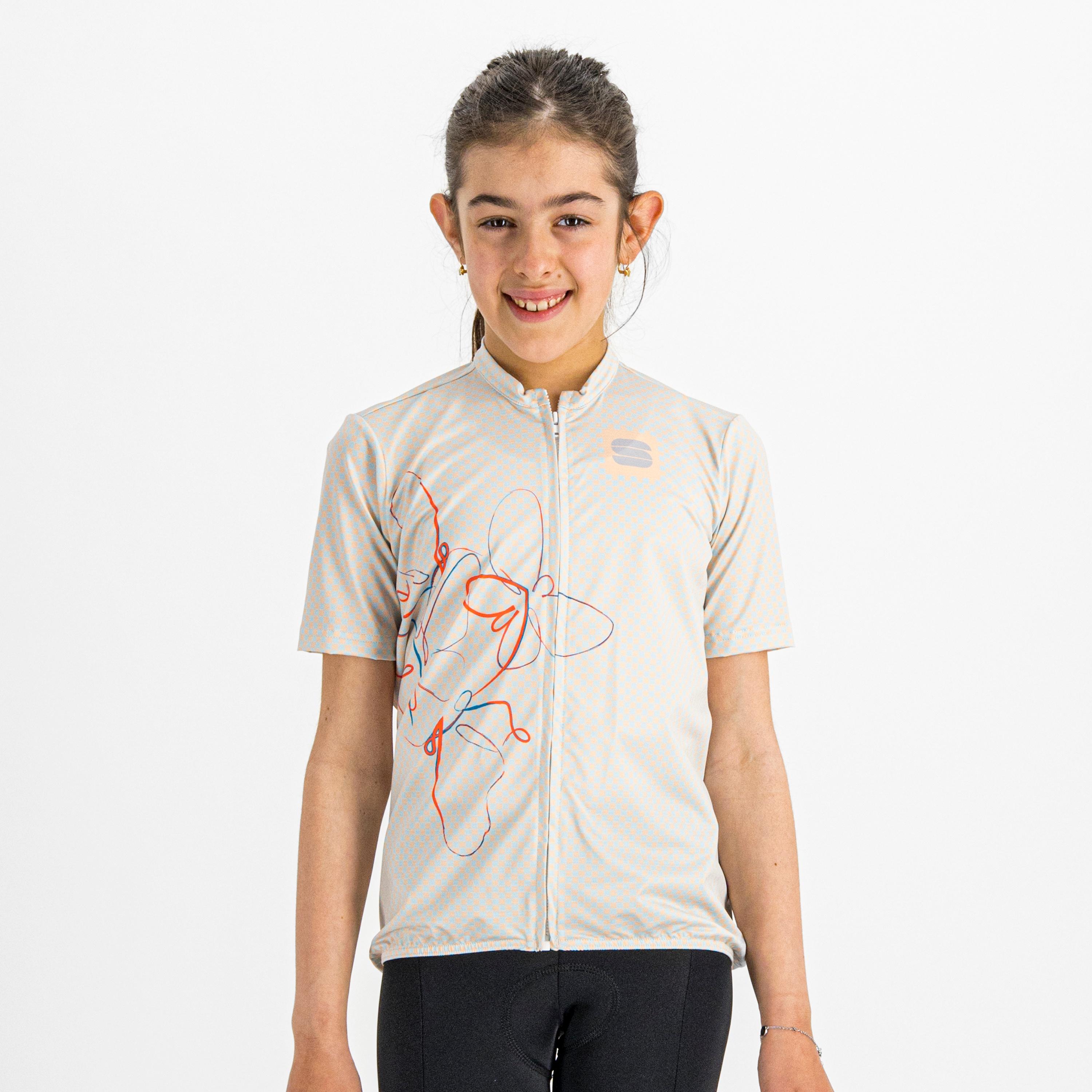 Checkmate girl jersey - peach blue sky - sportful