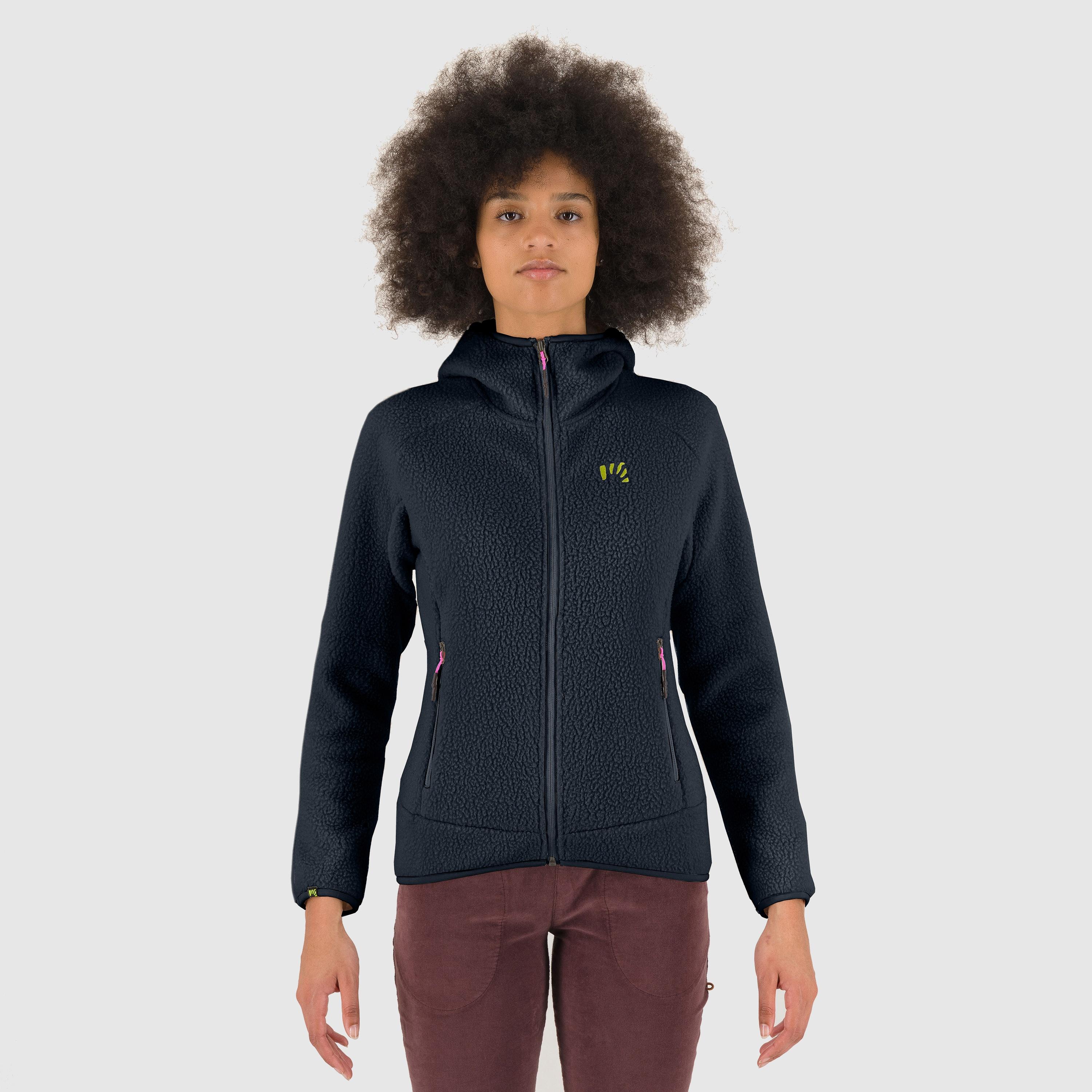 Moiazza retrò hoodie w fleece - vulcan - karpos