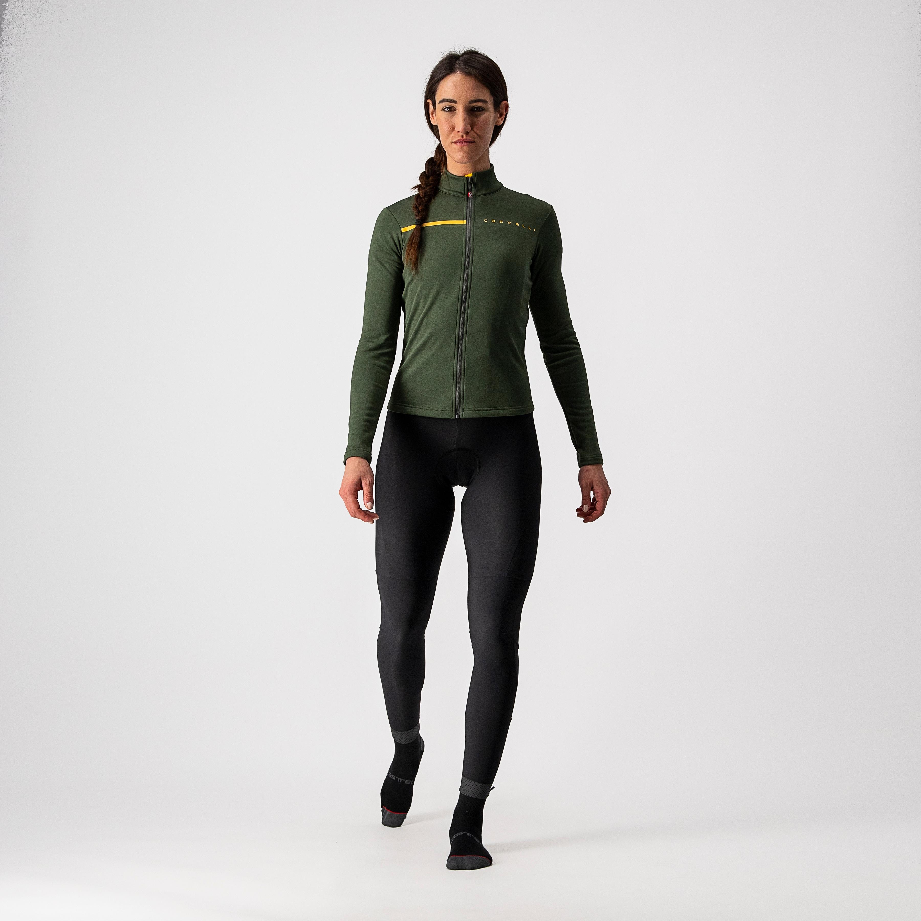 Sinergia 2 jersey fz - military green/saffron - castelli
