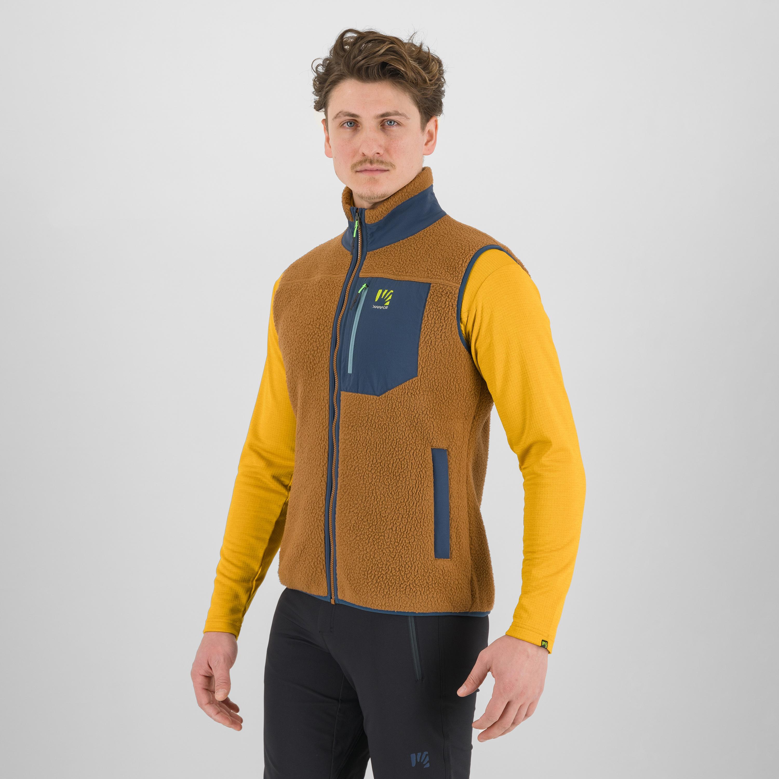 Moiazza retrò fleece vest - nuthatch/midnight - karpos