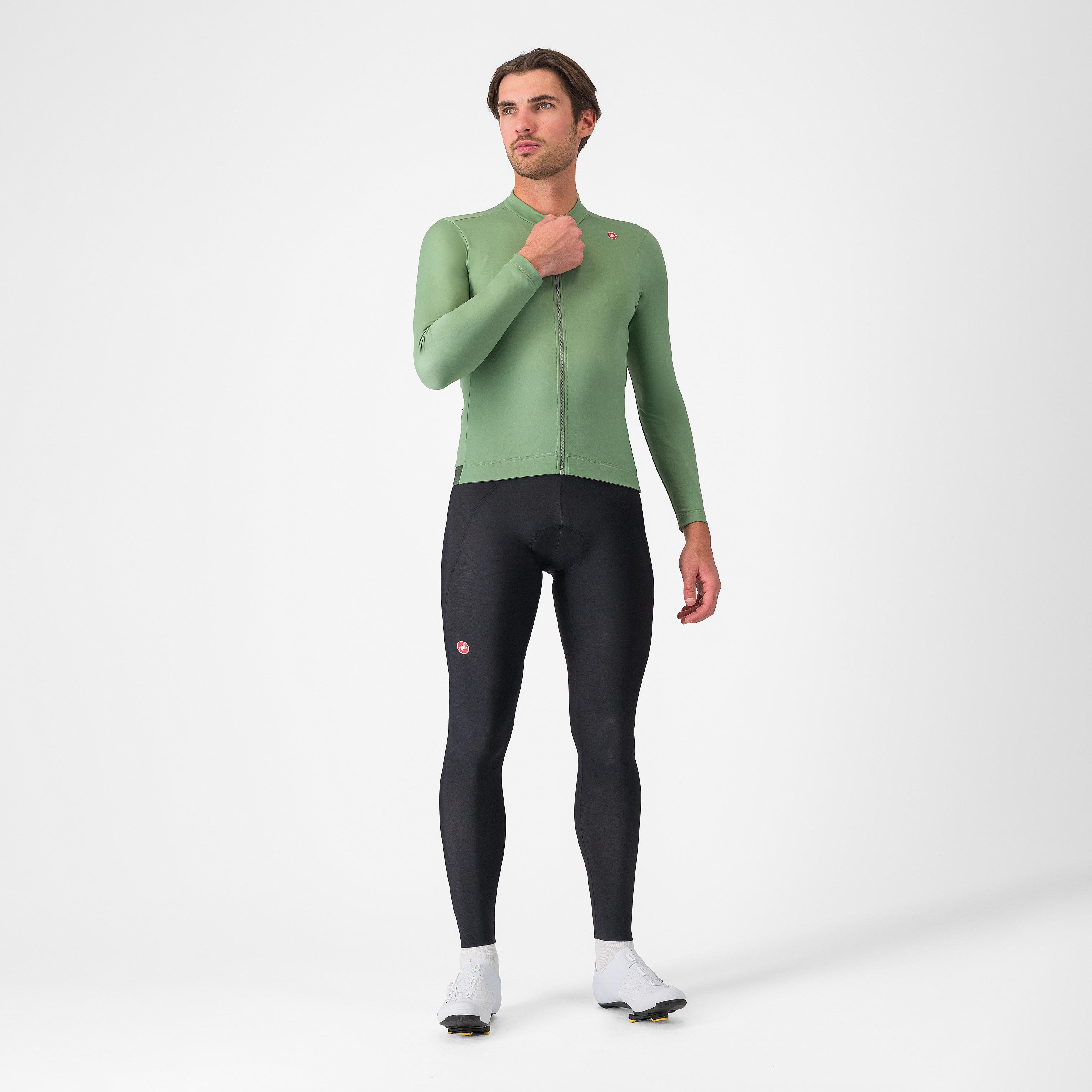 Espresso thermal jersey - green pepper/deep green - castelli
