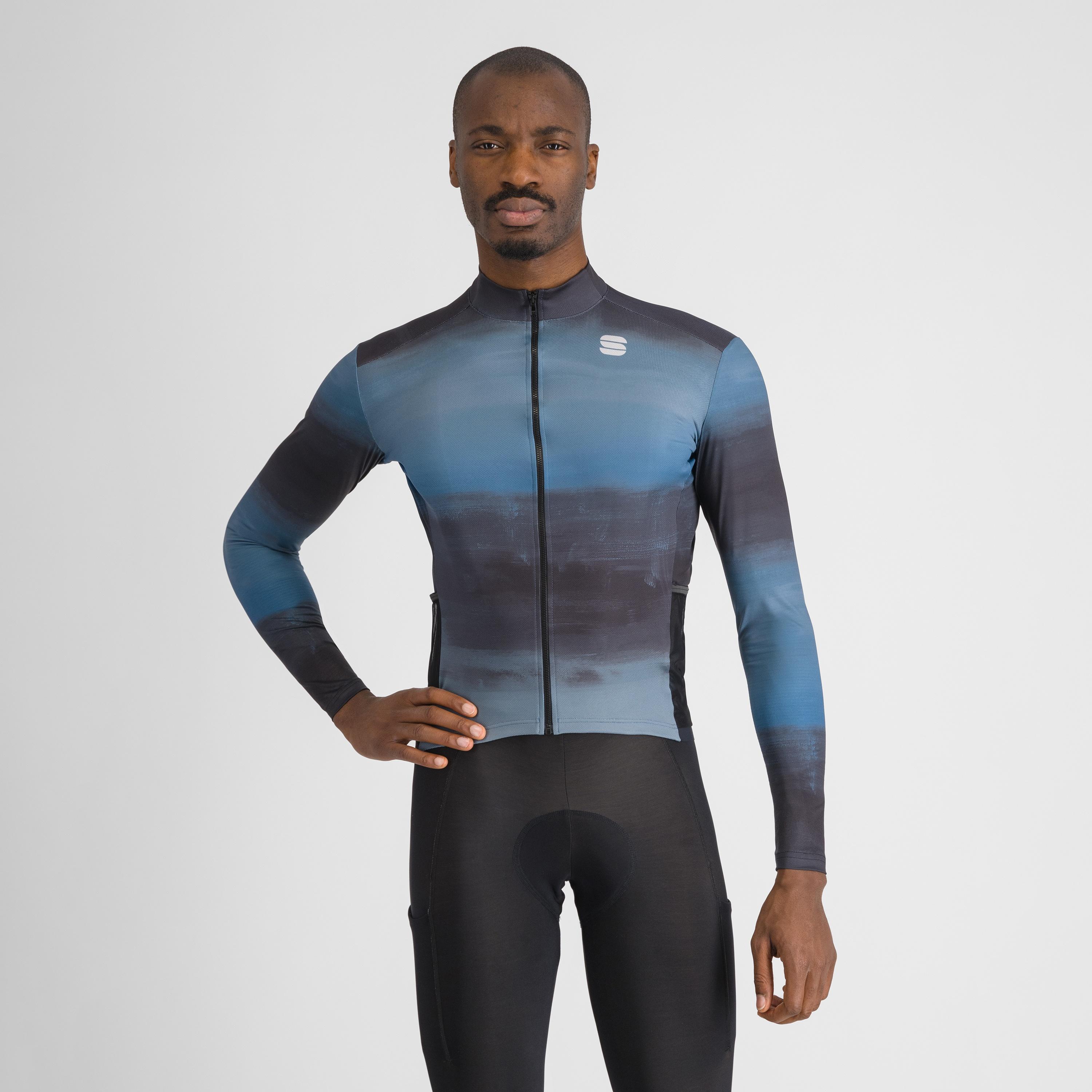 Flow  supergiara thermal jersey - teal blu - sportful