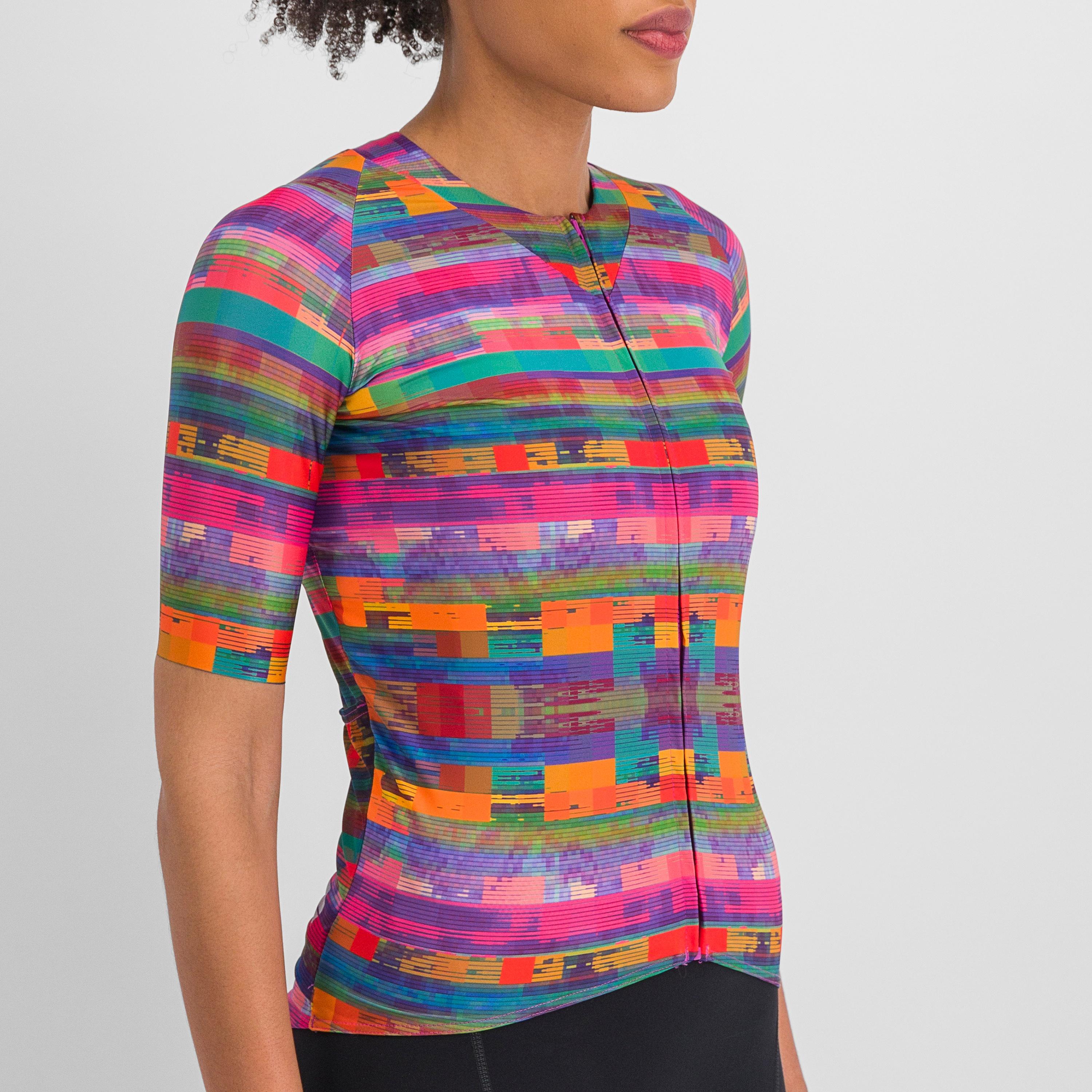 Glitch w bomber jersey - multicolor pink - sportful