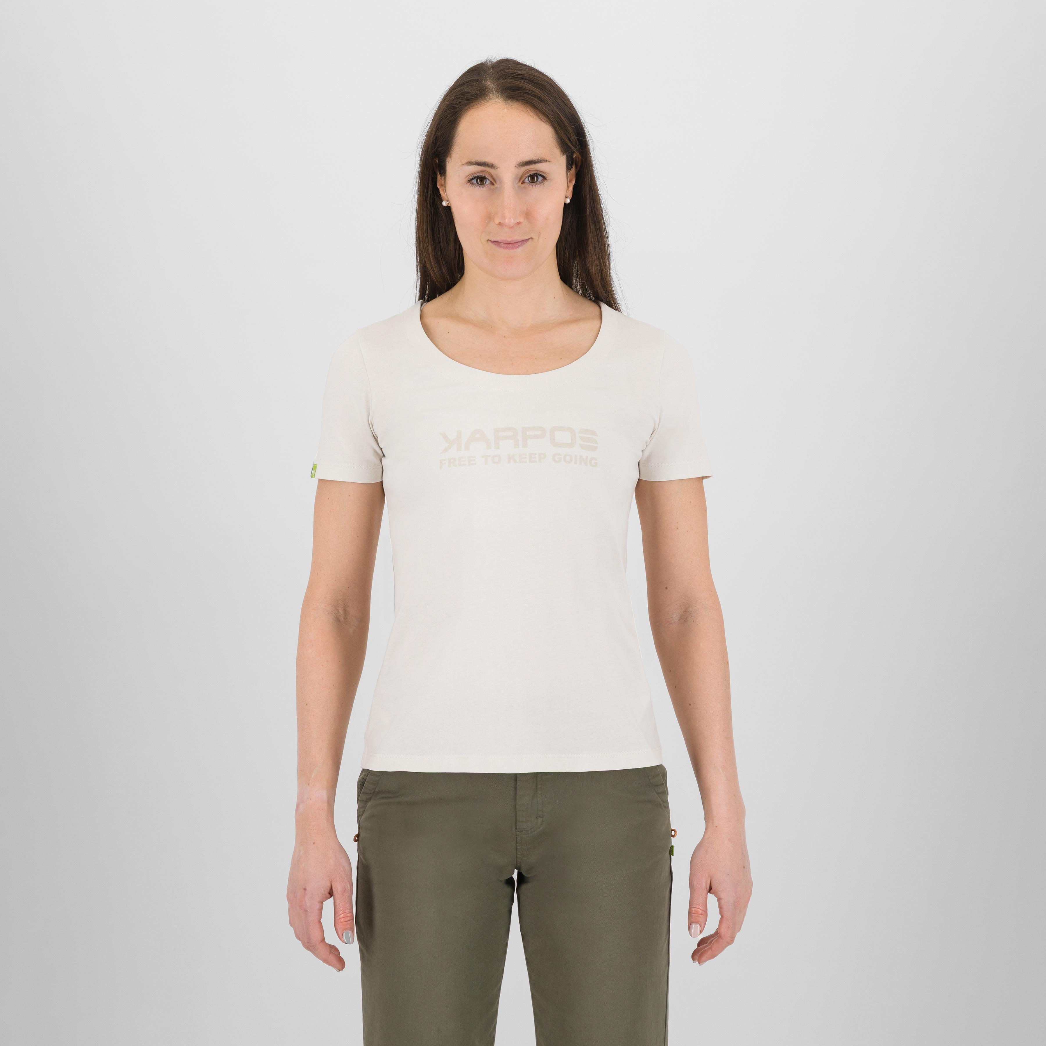 Loma cotton w t-shirt - vaporous gray/ writing print - karpos