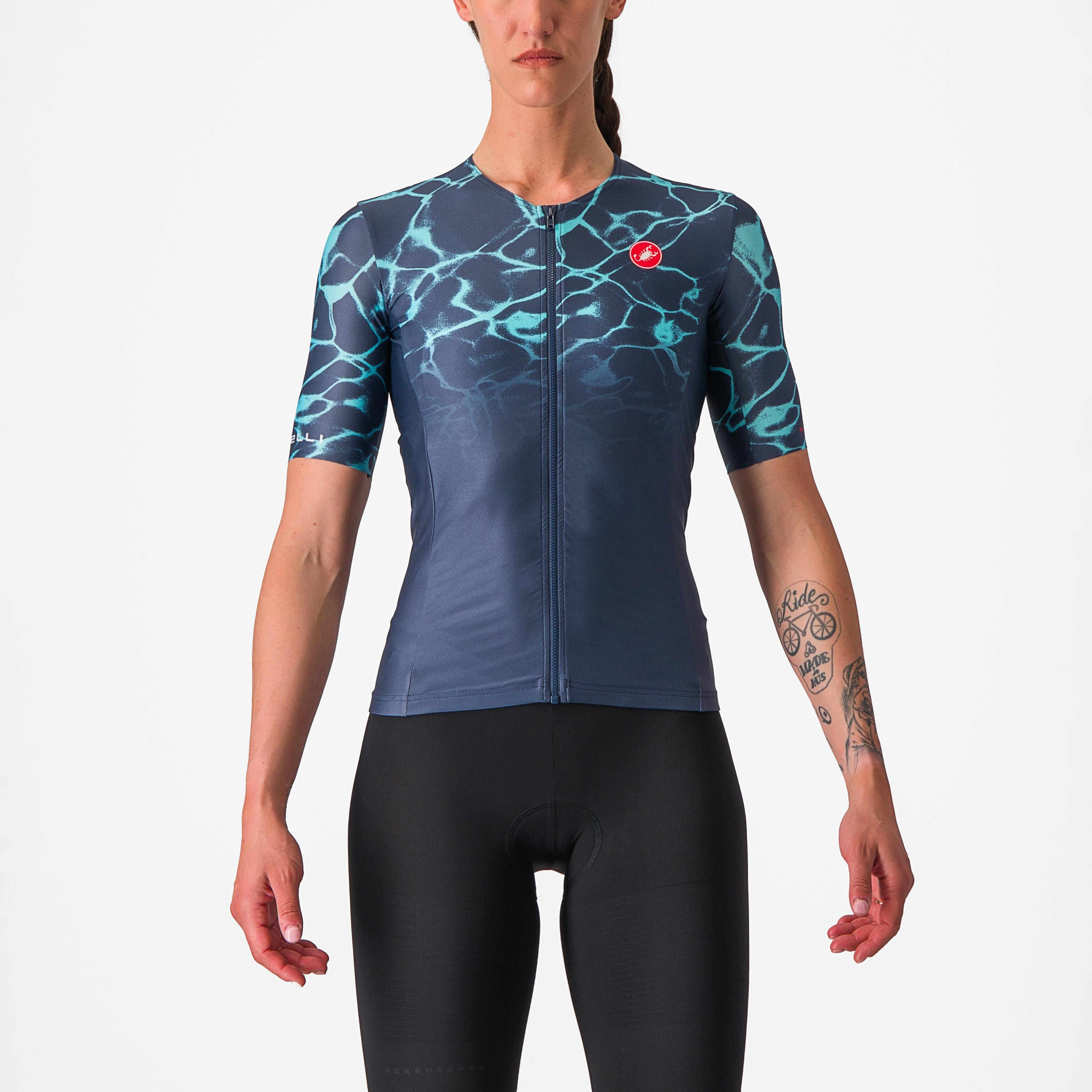 Free speed 2 w race top - belgian blue/light turquoise - castelli
