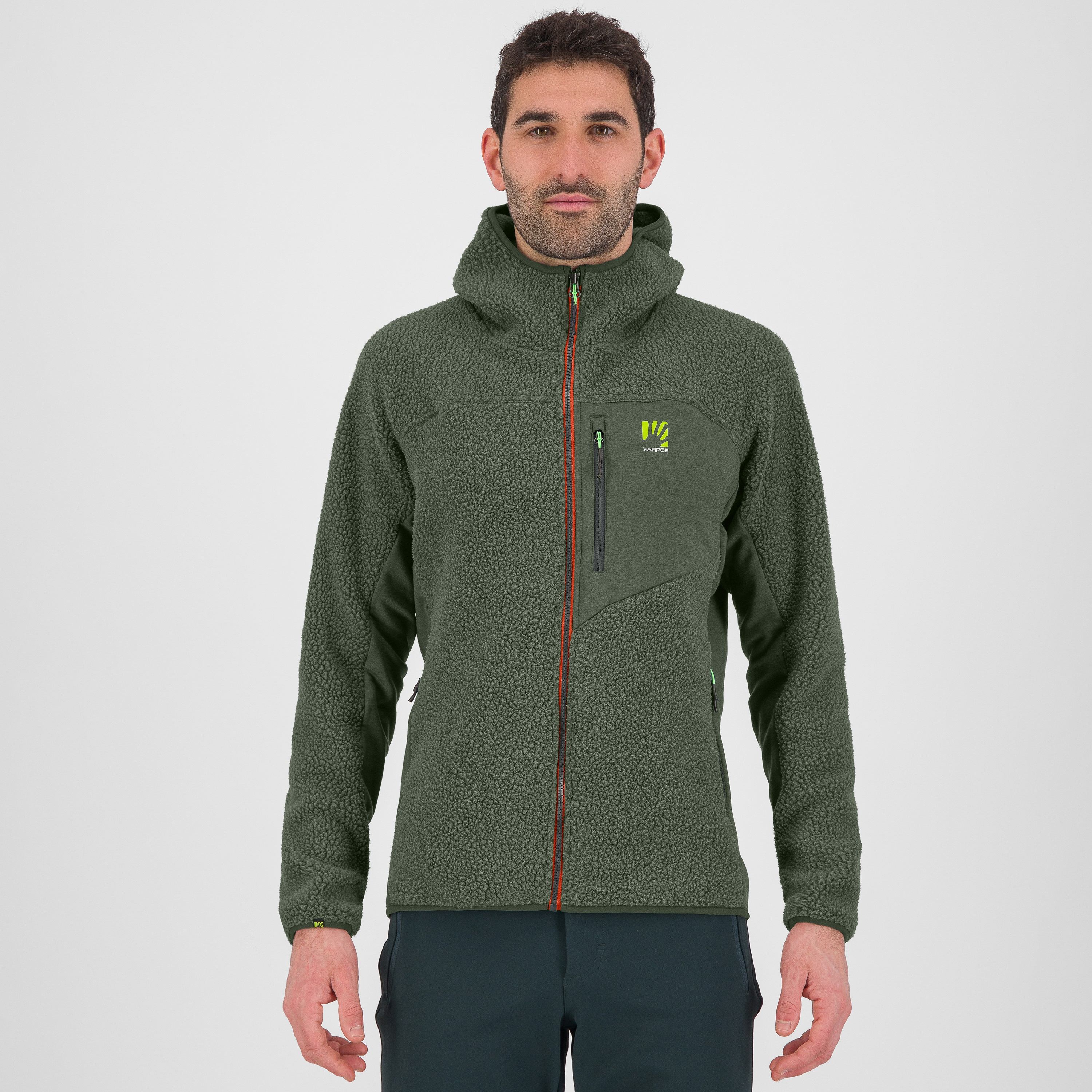 80's hoodie fleece - thyme - karpos