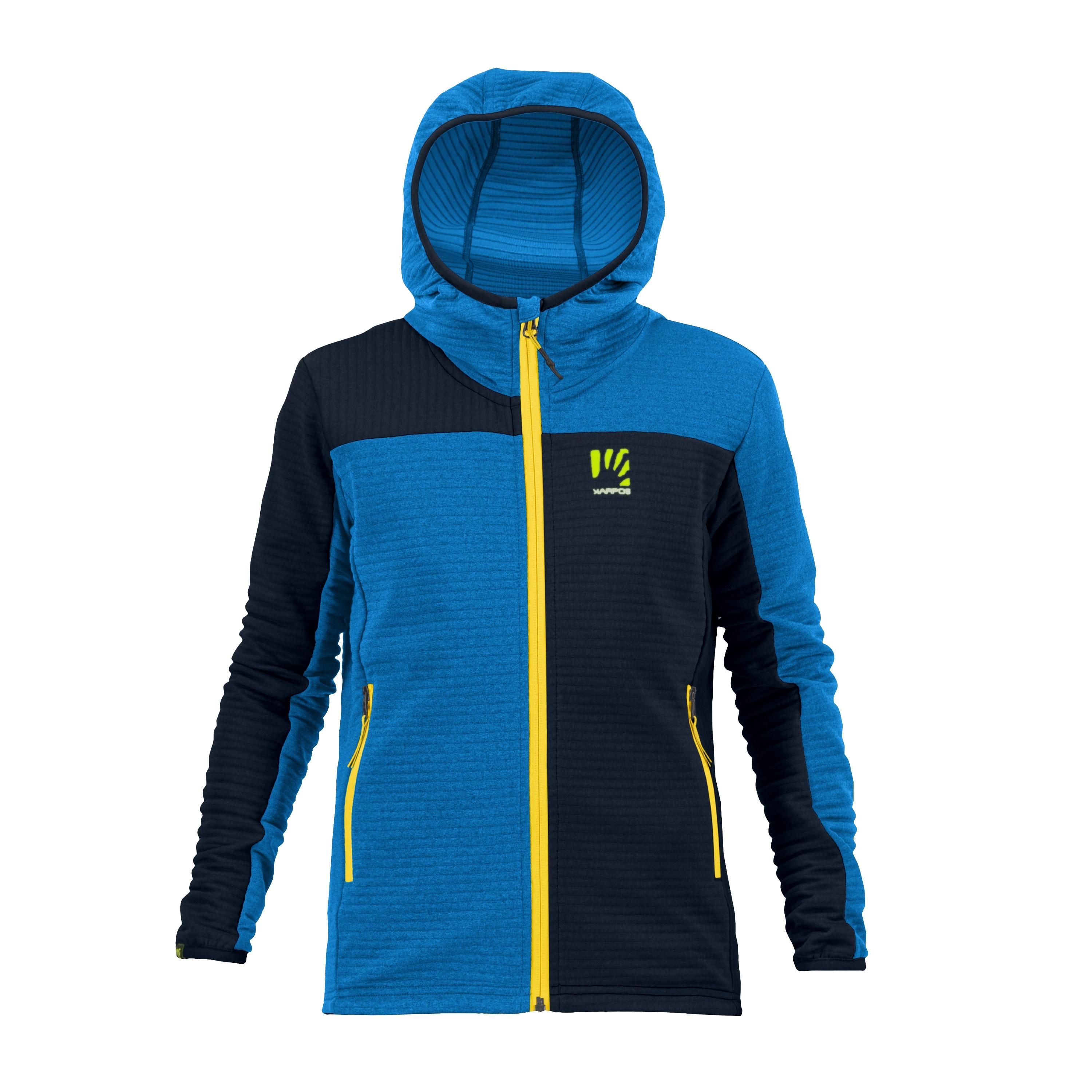 Nuvolau kid full-zip hoodie - outer space/indigo bunting - karpos