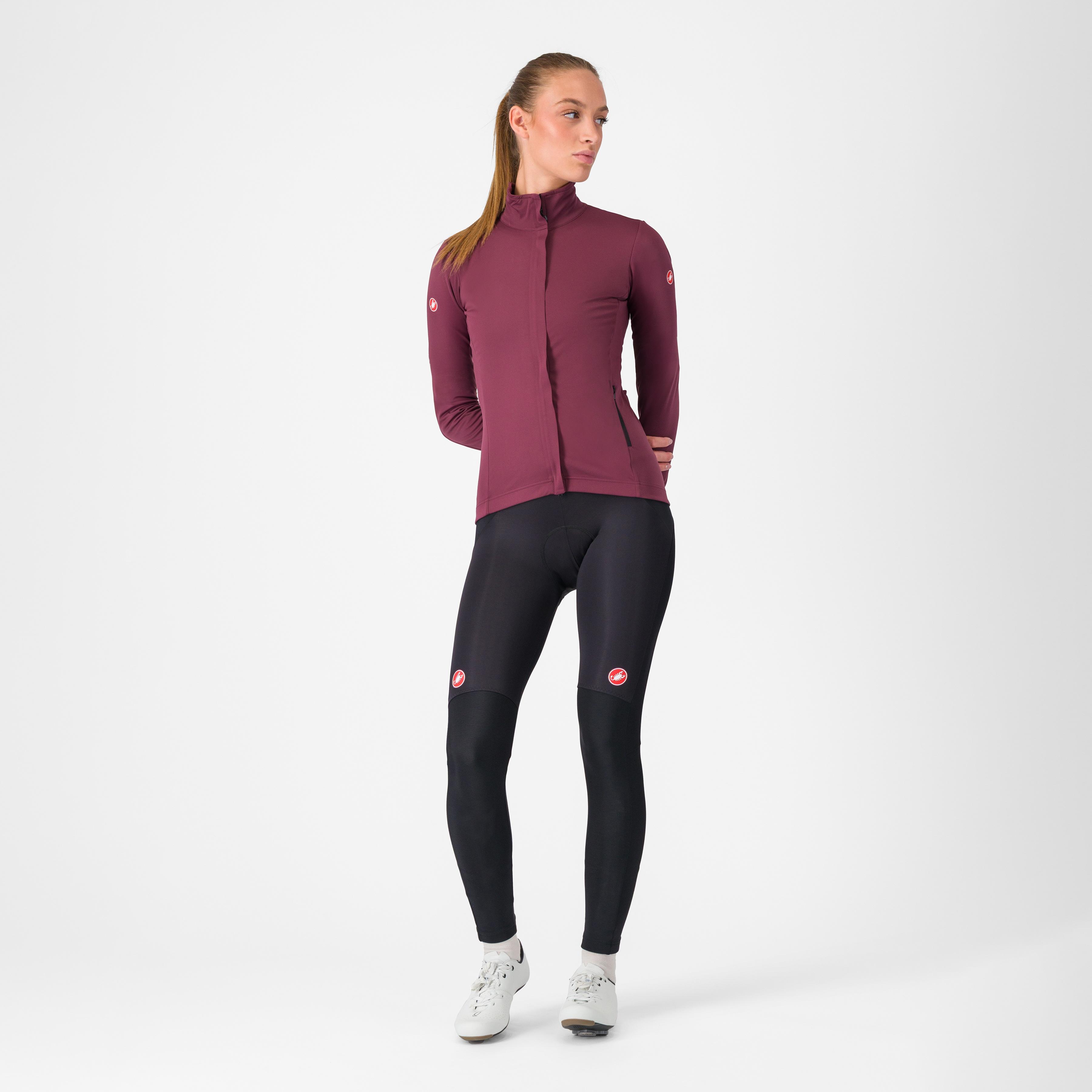 Alpha 150 w jacket - deep bordeaux/brilliant pink - castelli