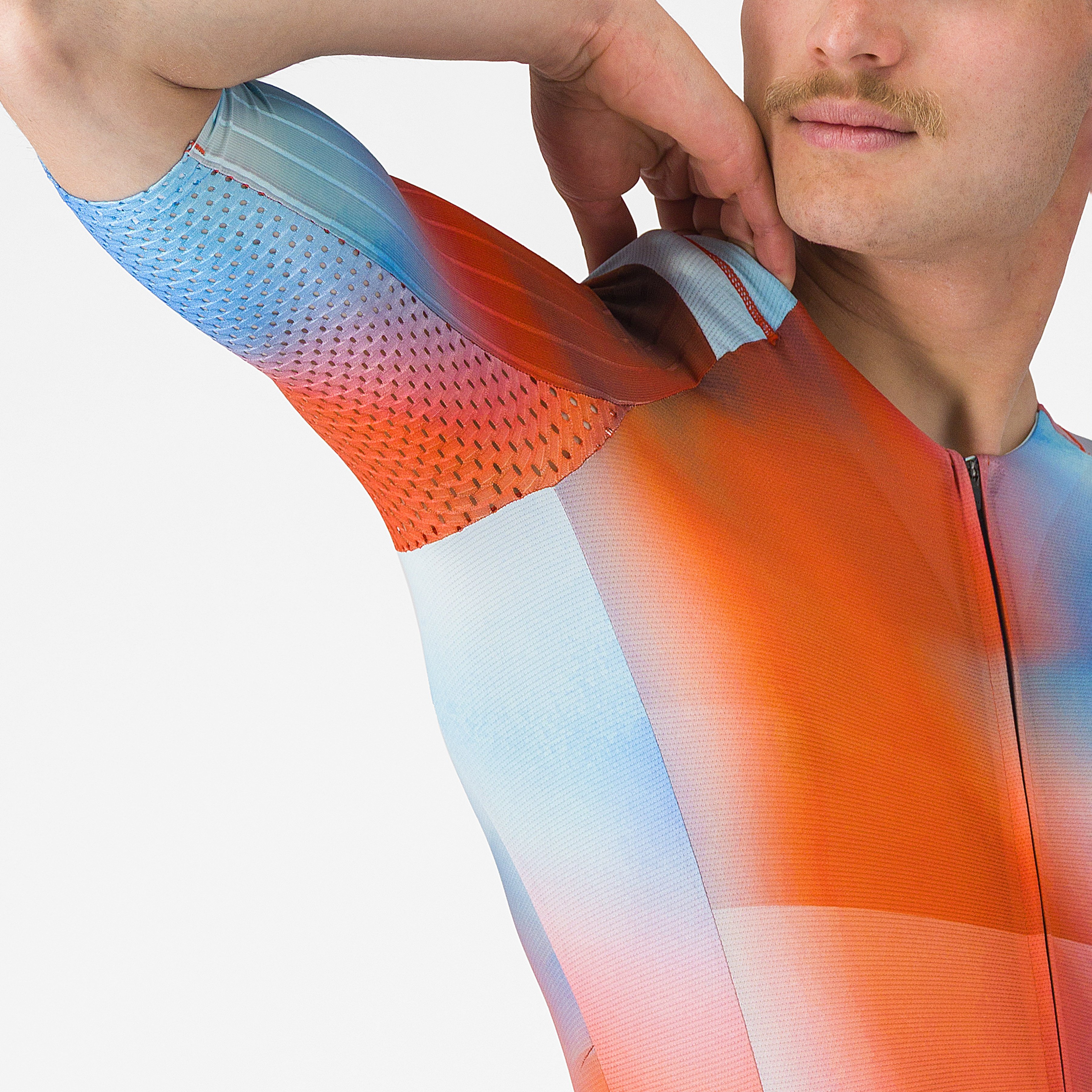 Free sanremo 3 suit short sleeve - paprika/winter sky-black - castelli