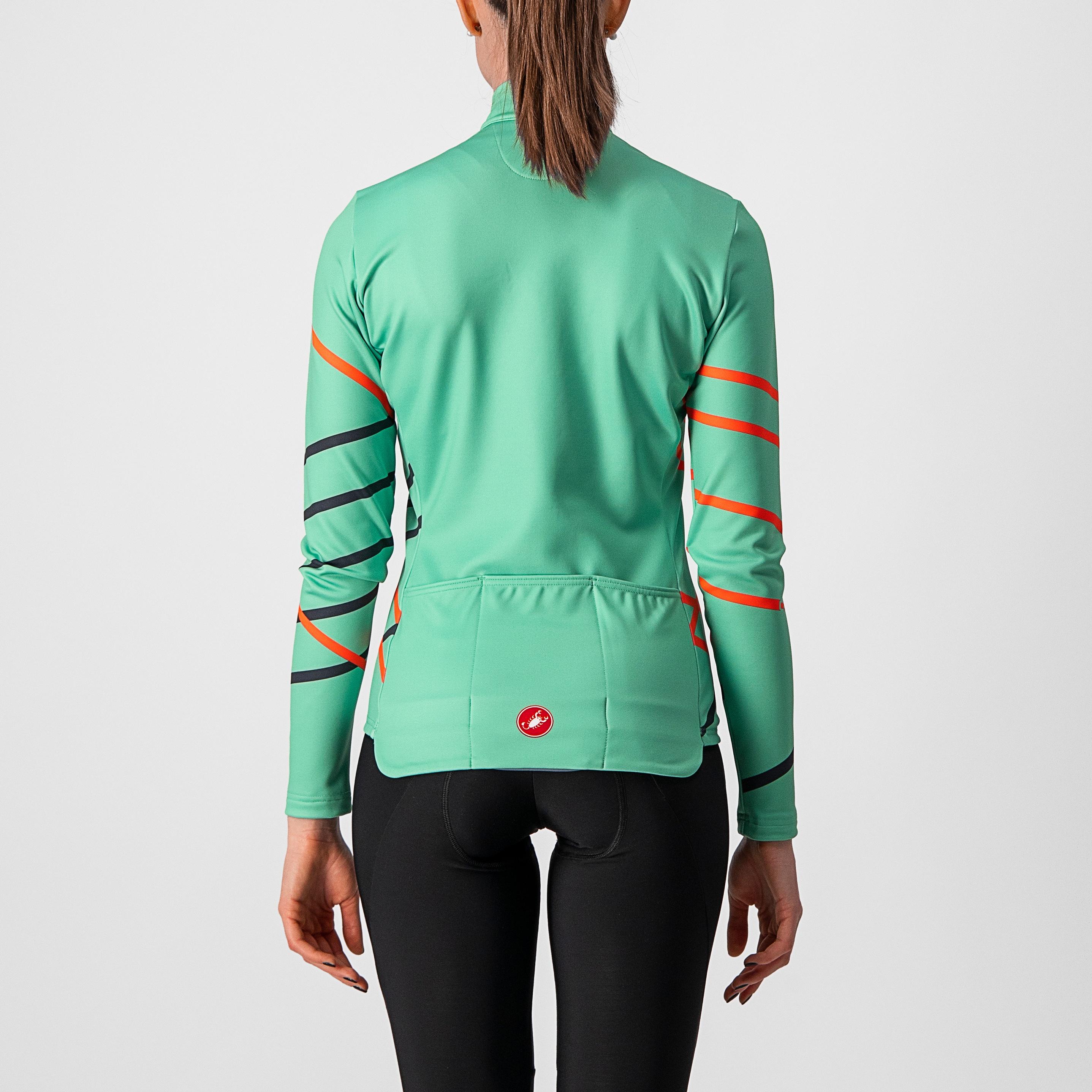 Diagonal jersey fz - jade green/brilliant pink-dark - castelli