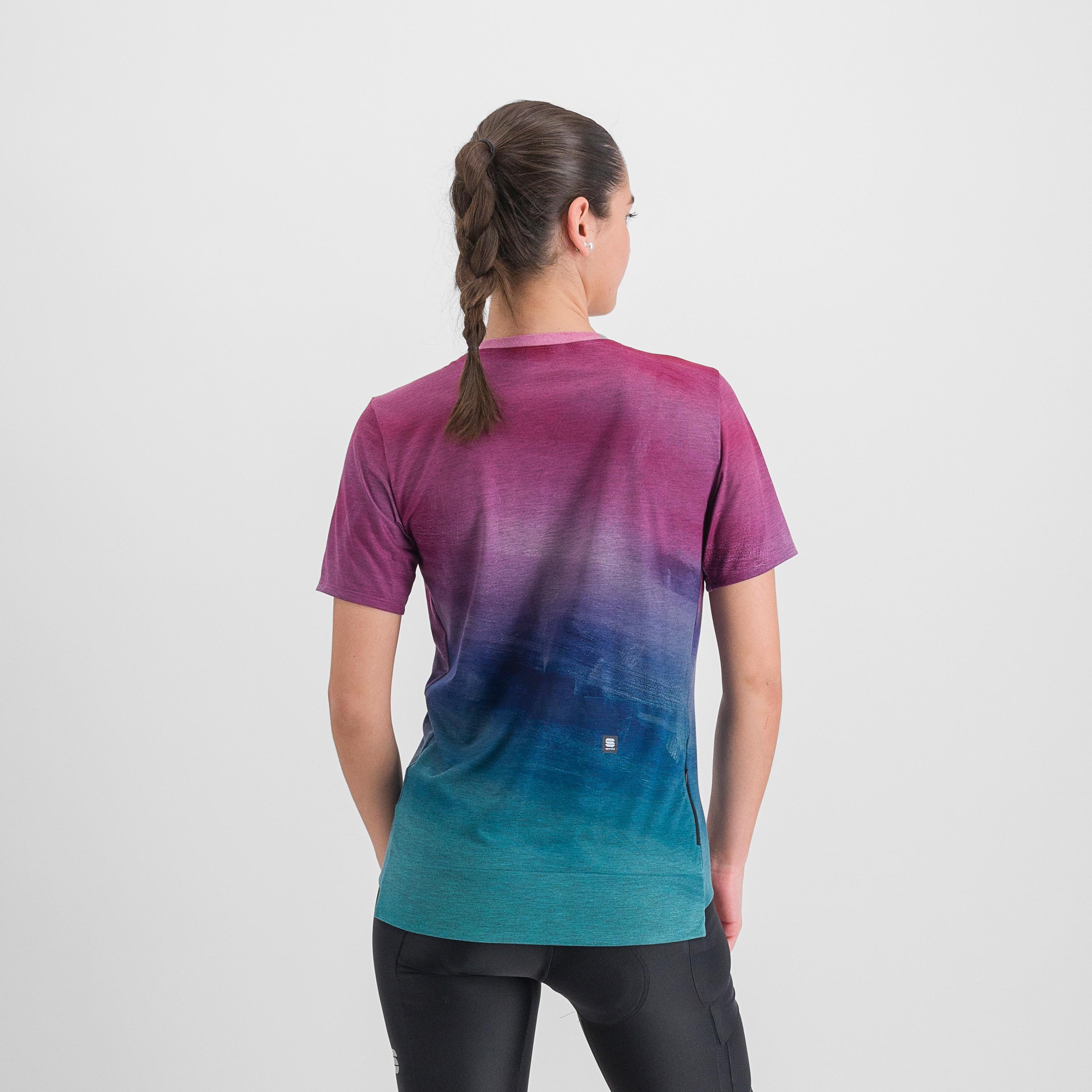 Flow giara w tee - berry blue pink - sportful