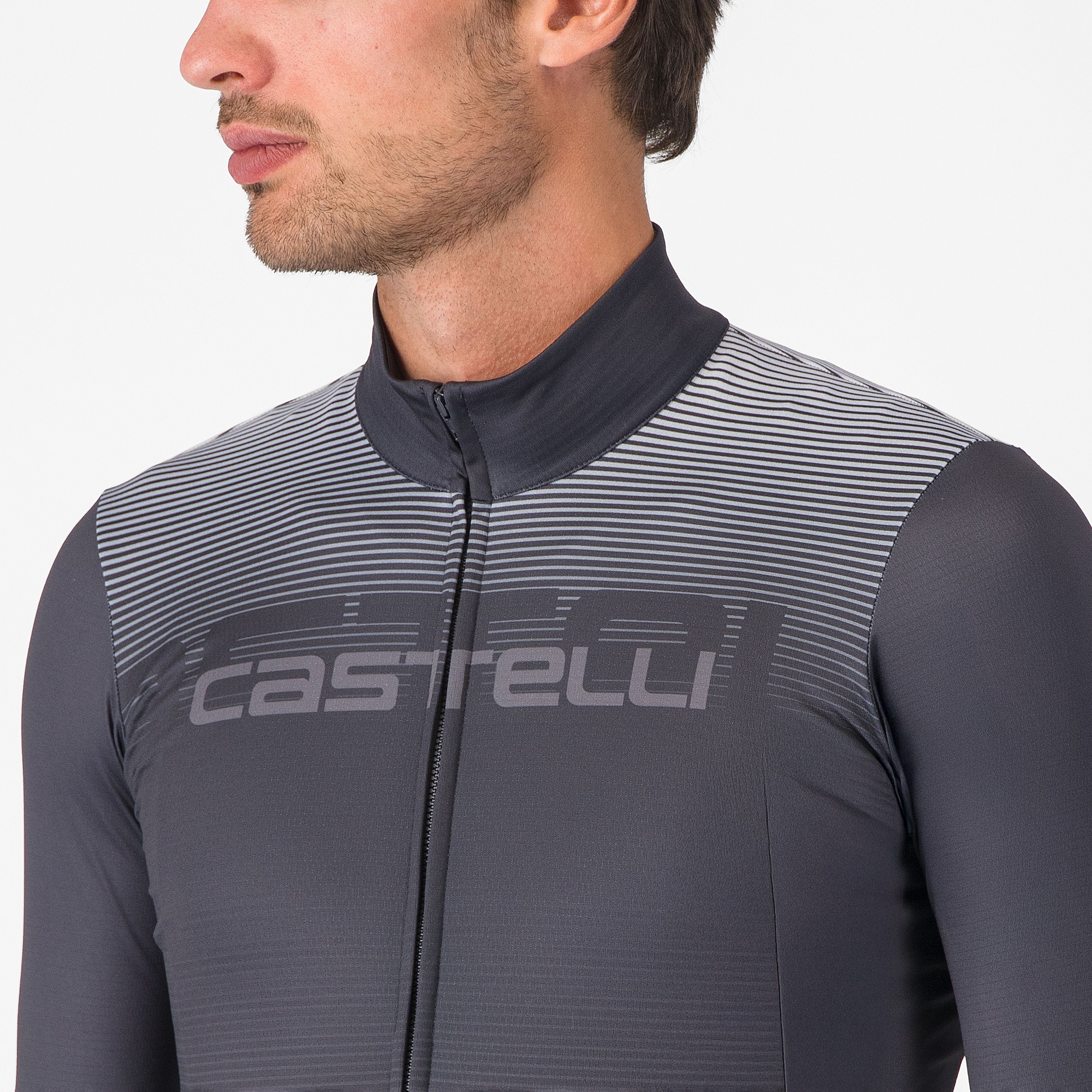 Apice thermal jersey - dark gray/smoky gray-silver gr - castelli