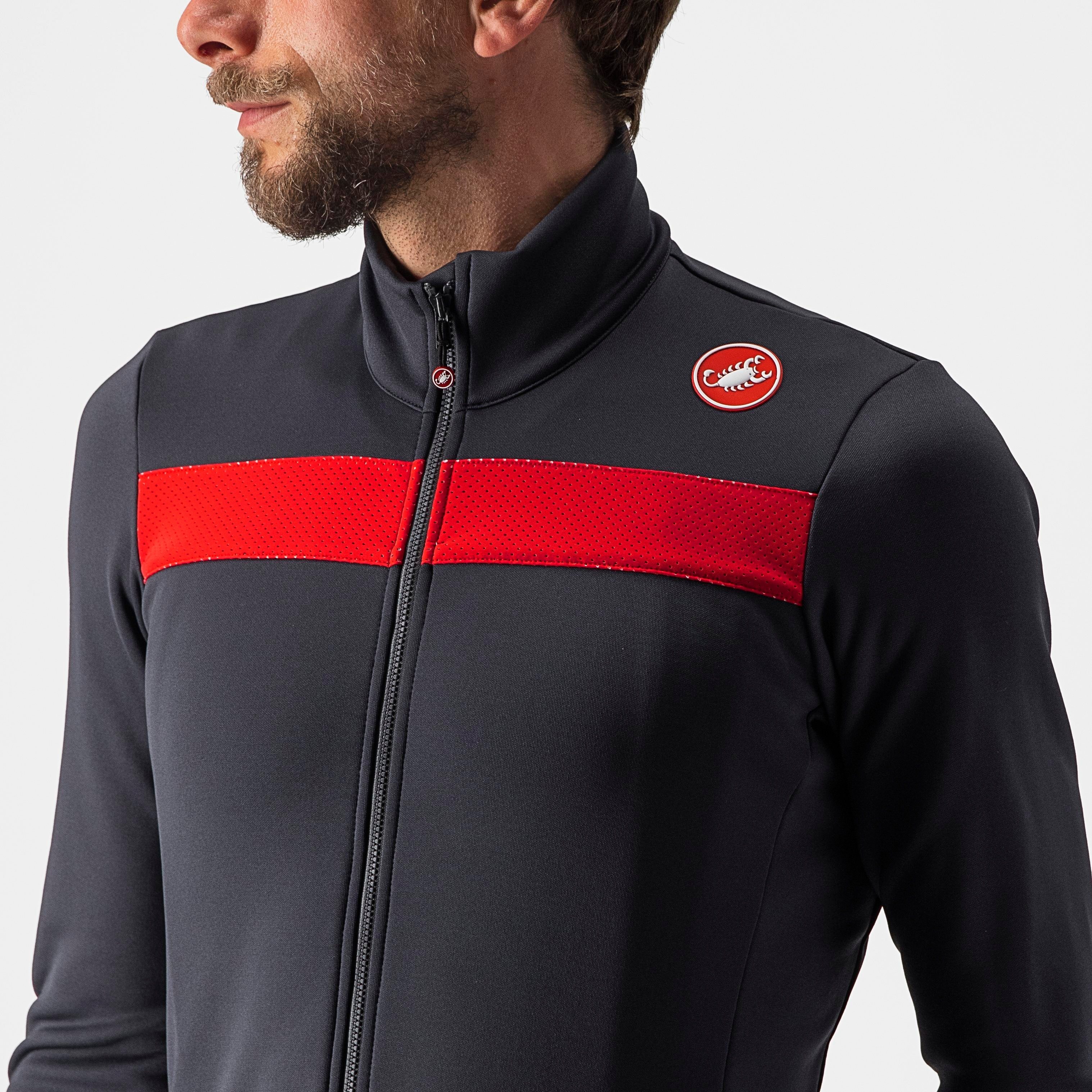 Puro 3 jersey fz - dark gray/red reflex - castelli