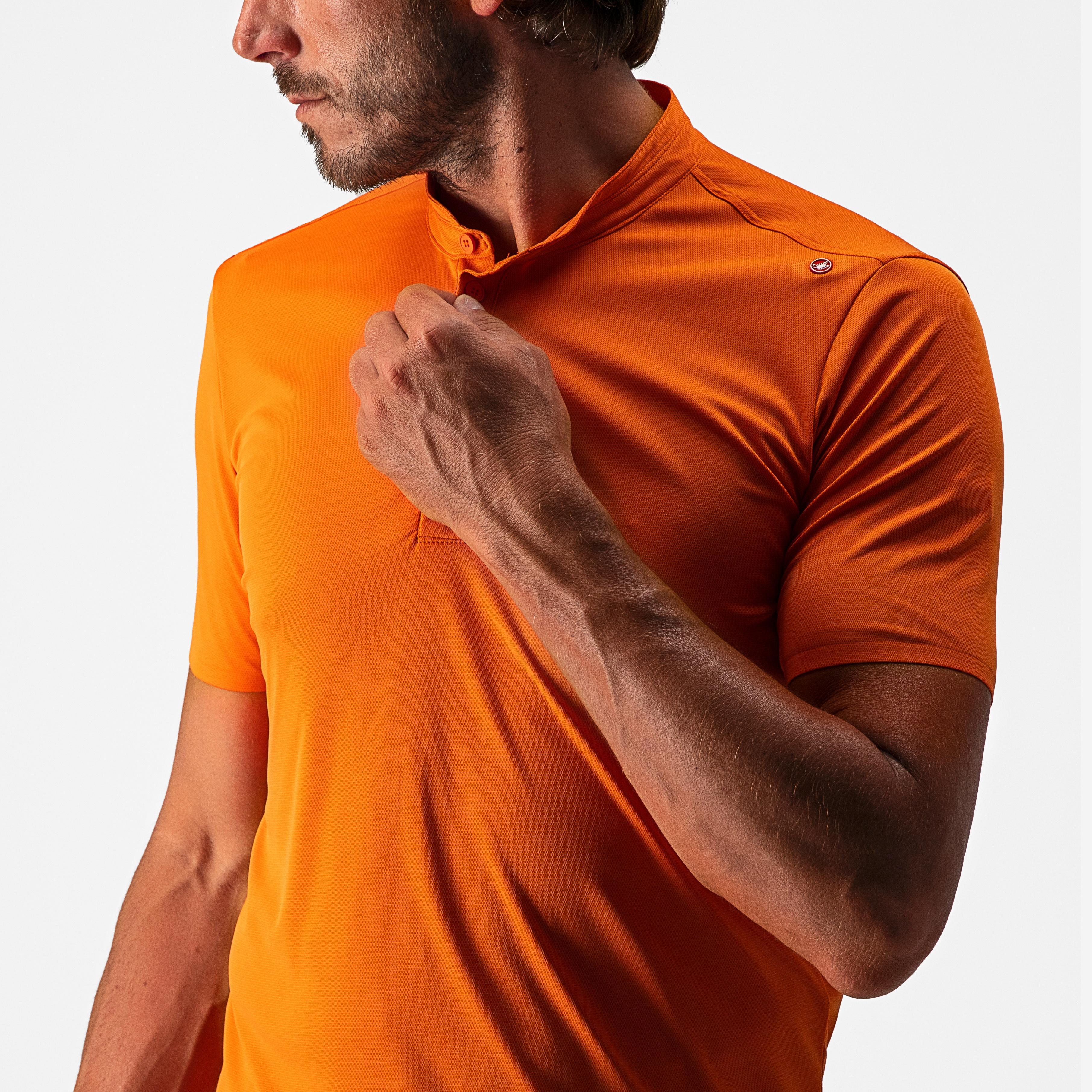 Tech 2 polo - orange rust - castelli