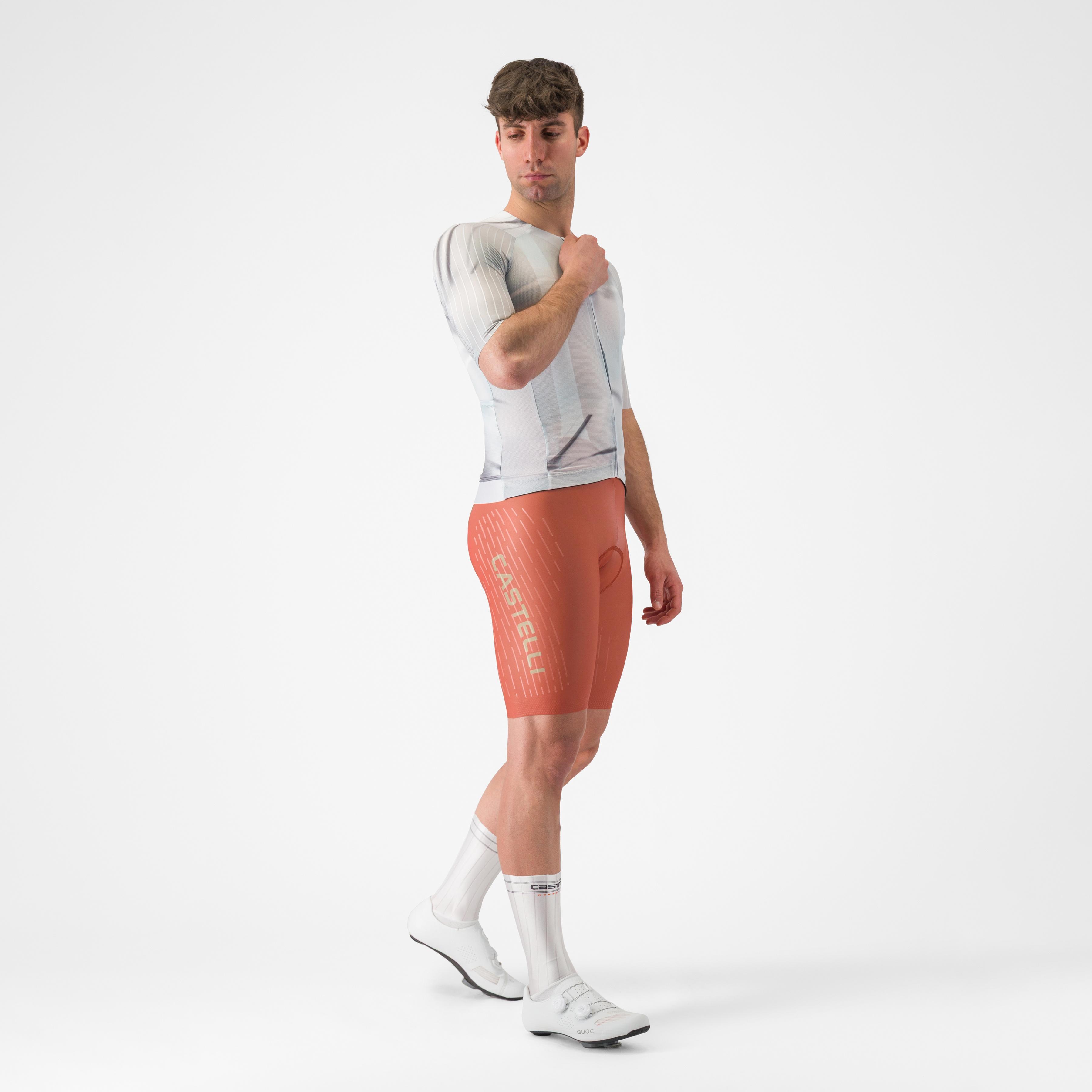 Free aero race s kit bibshort - paprika/elmwood - castelli