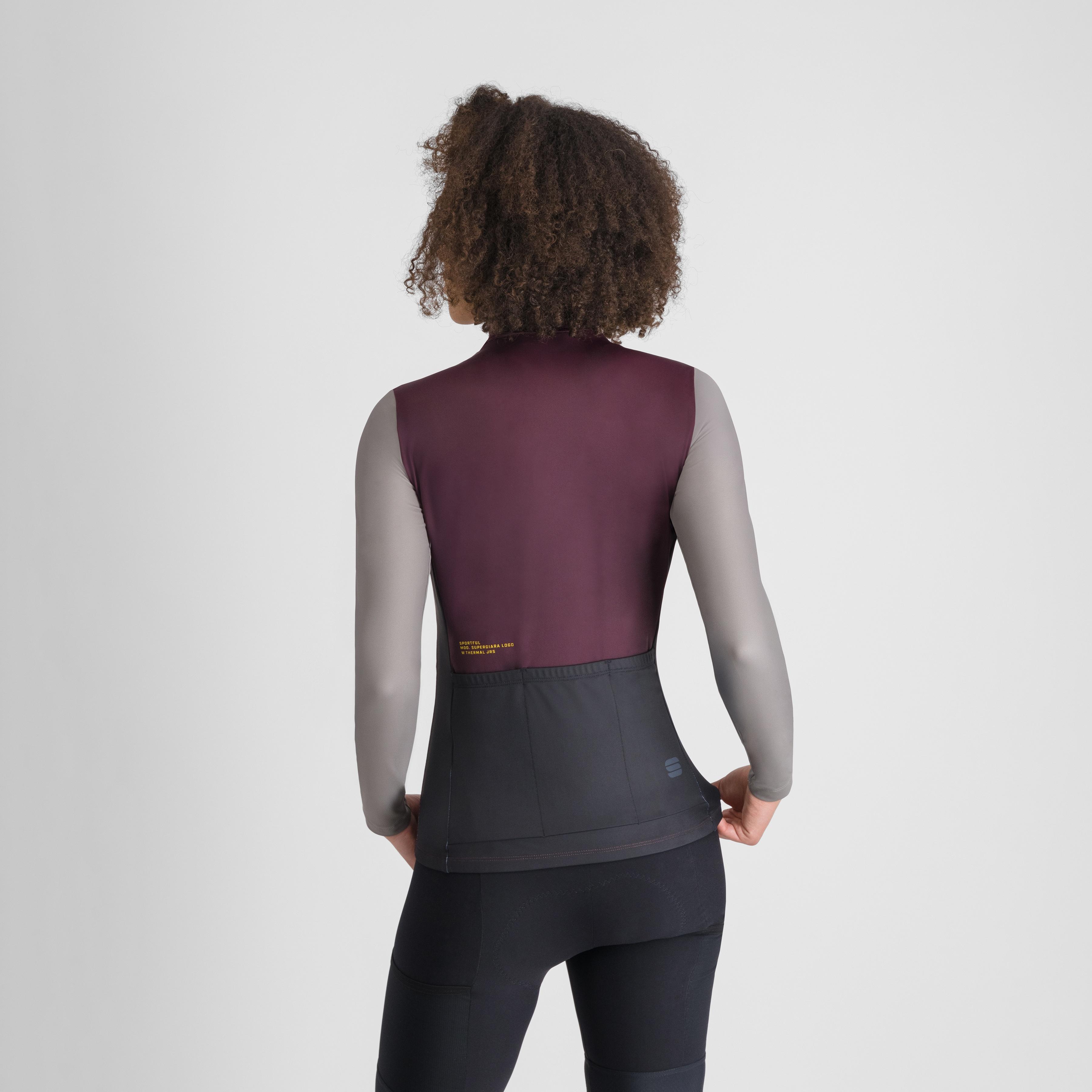 Supergiara logo thermal w jersey - deep bordeaux - sportful