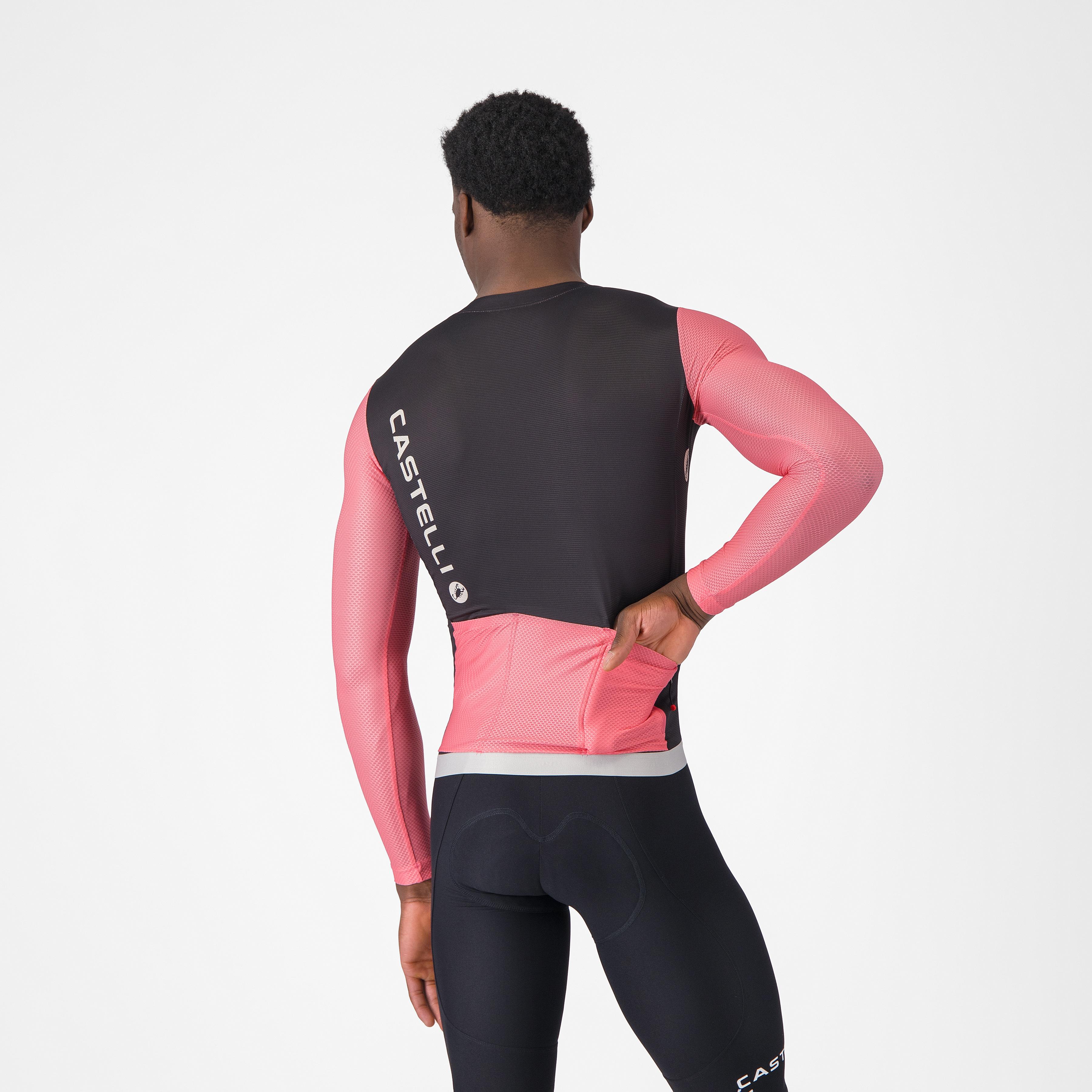 Corretto ls jersey - black/rosa giro-silver moon - castelli