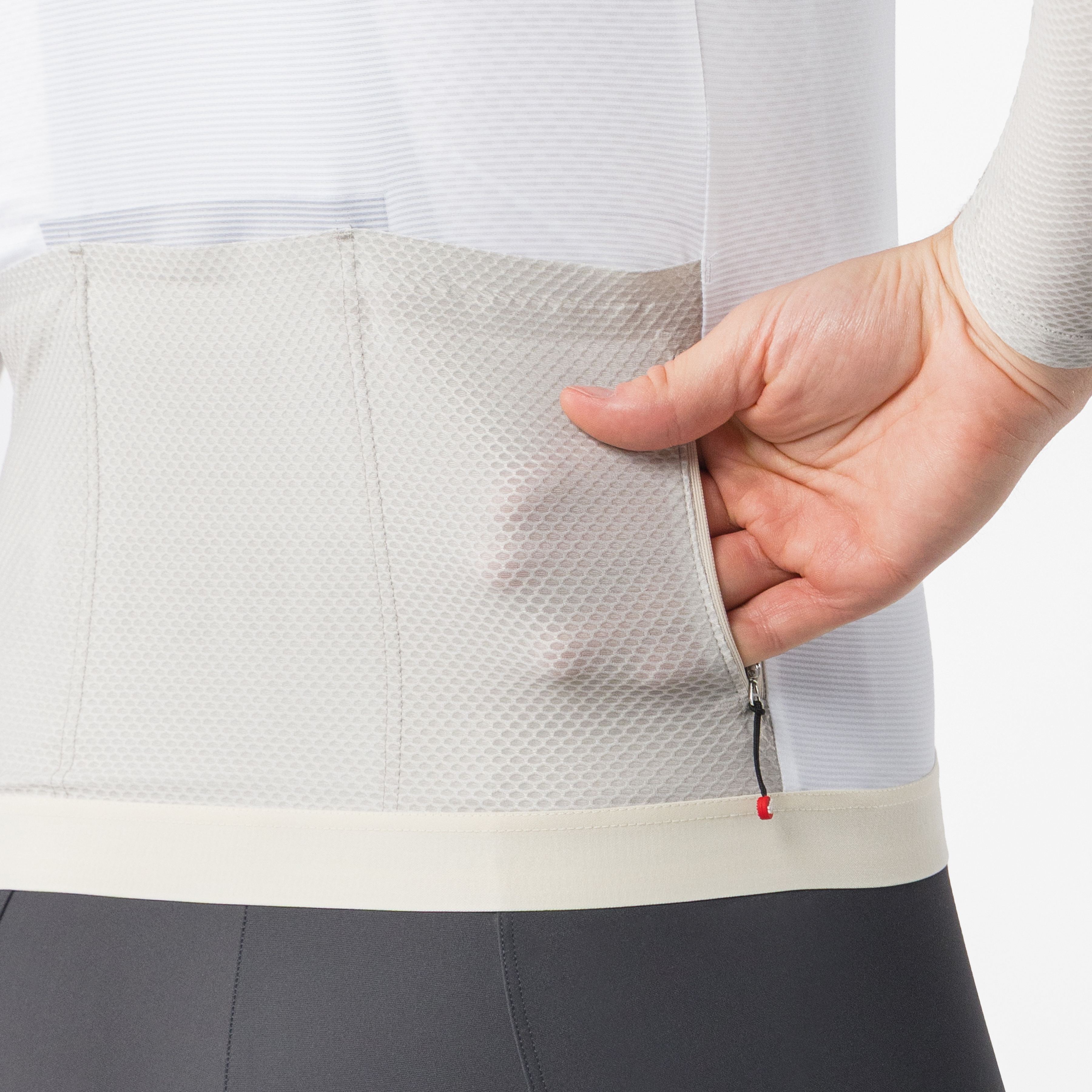 Corretto ls jersey - ivory/silver moon-deep green - castelli