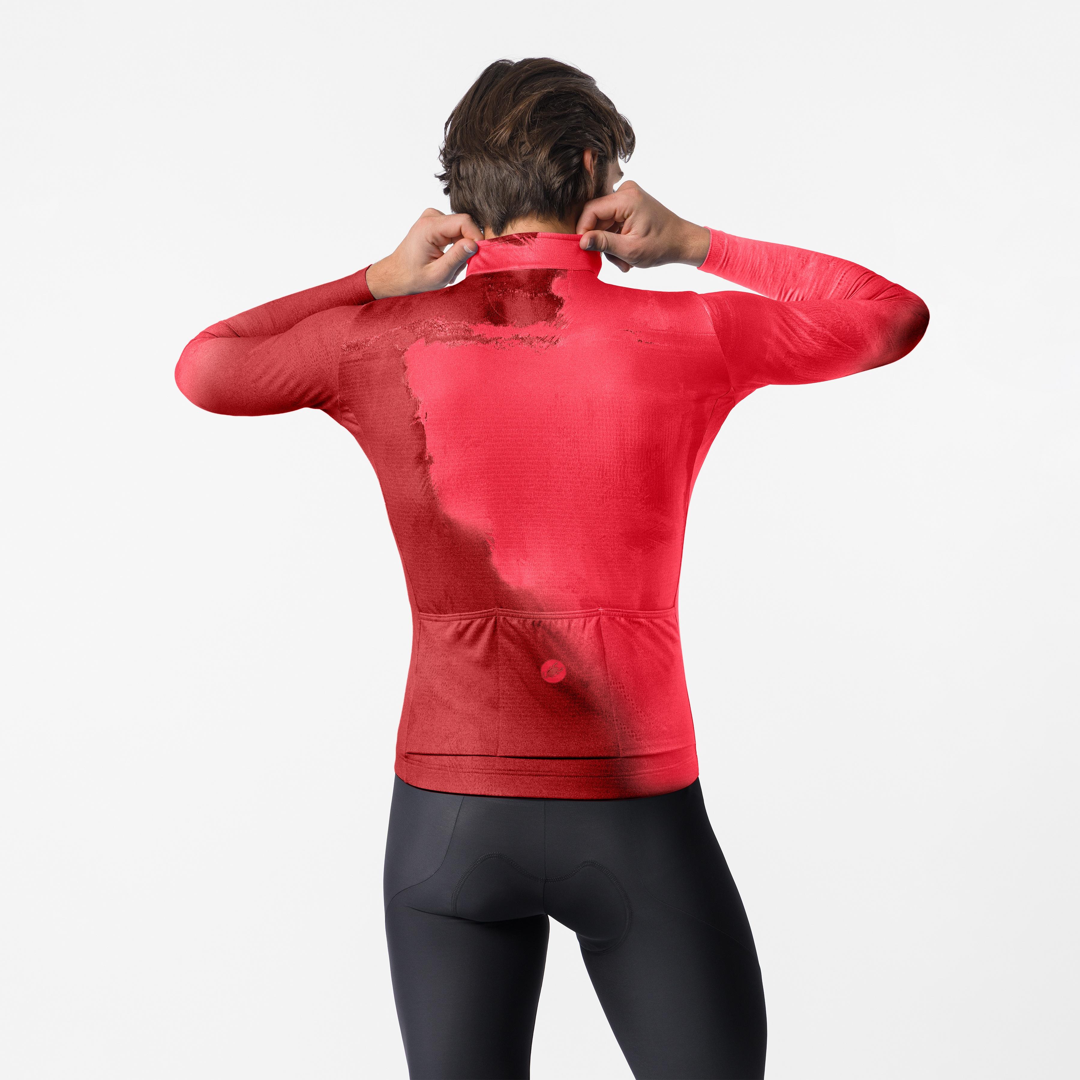 Nebula thermal ls jersey - garnet/hibiscus - castelli