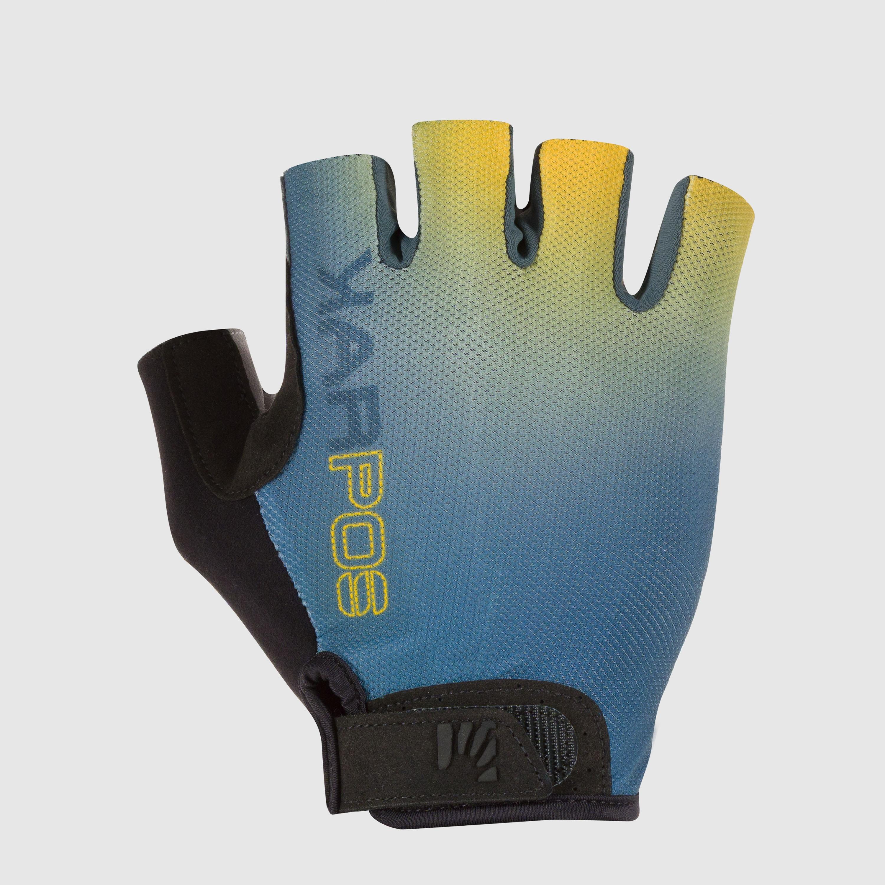 Federia 1/2 fingers glove - dark slate/north atlantic/lemo - karpos