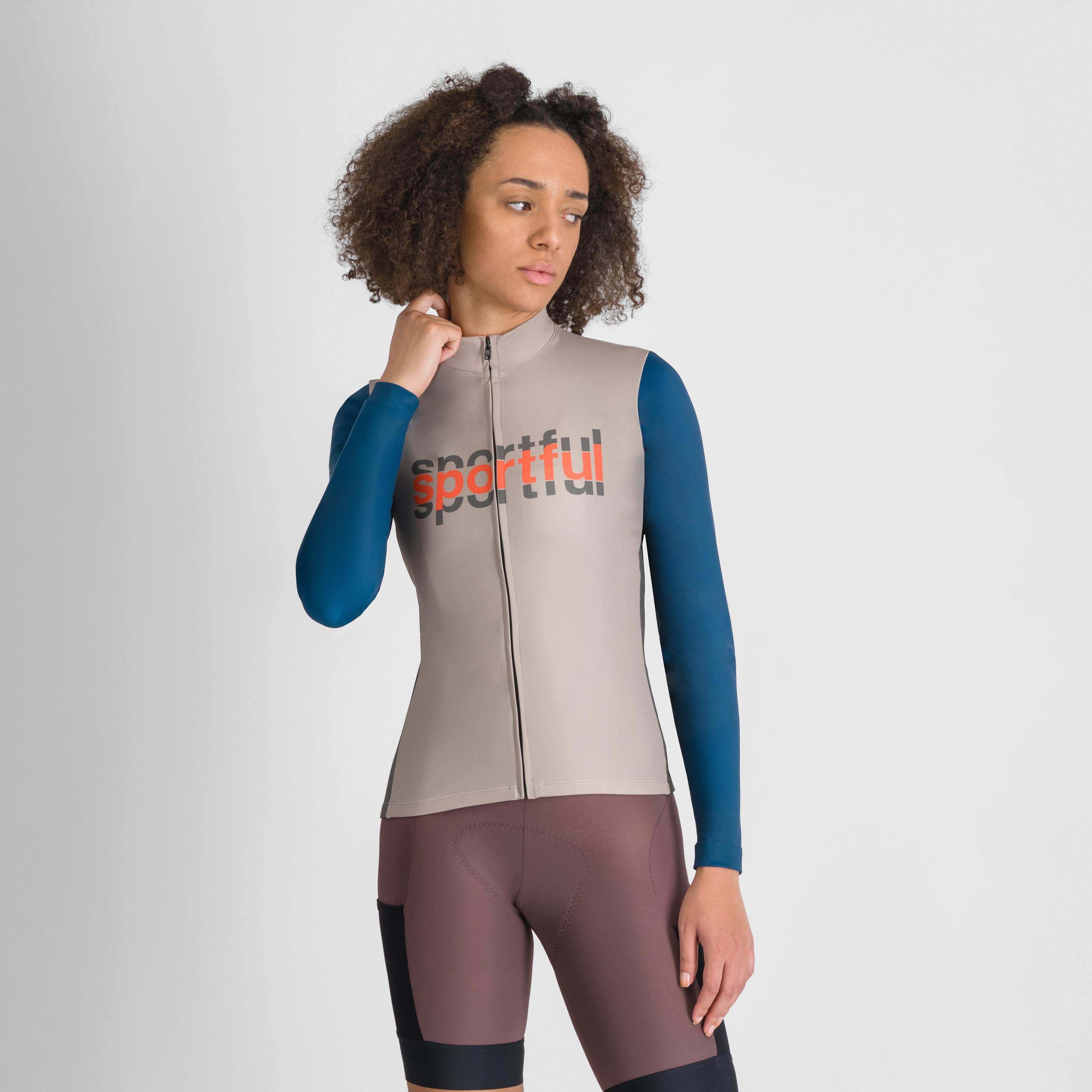 Supergiara logo thermal w jersey - sand - sportful