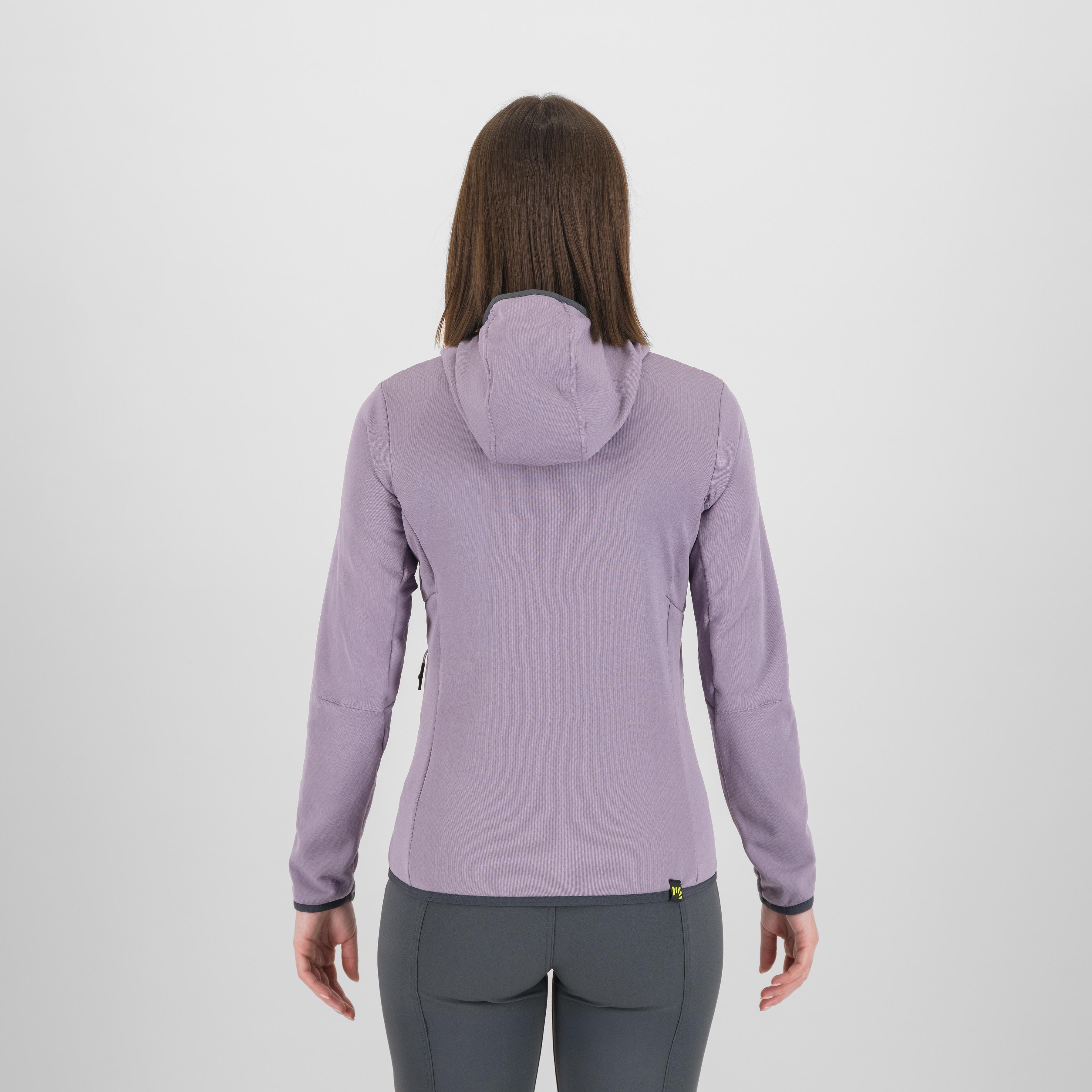 Antermoia hoodie w fleece - lavender/woodl.gray - karpos