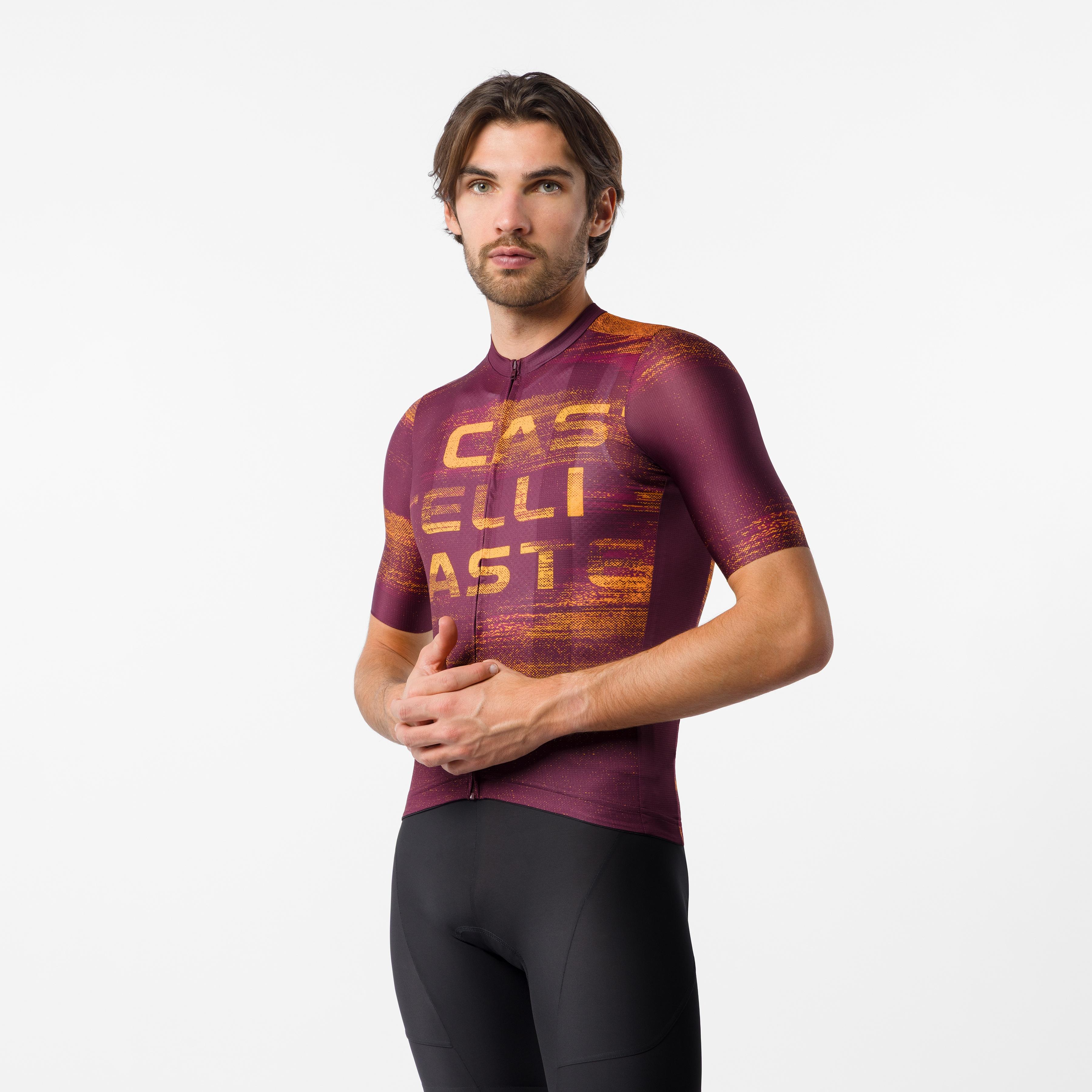 Stratus logo jersey - deep bordeaux/winter sky - castelli